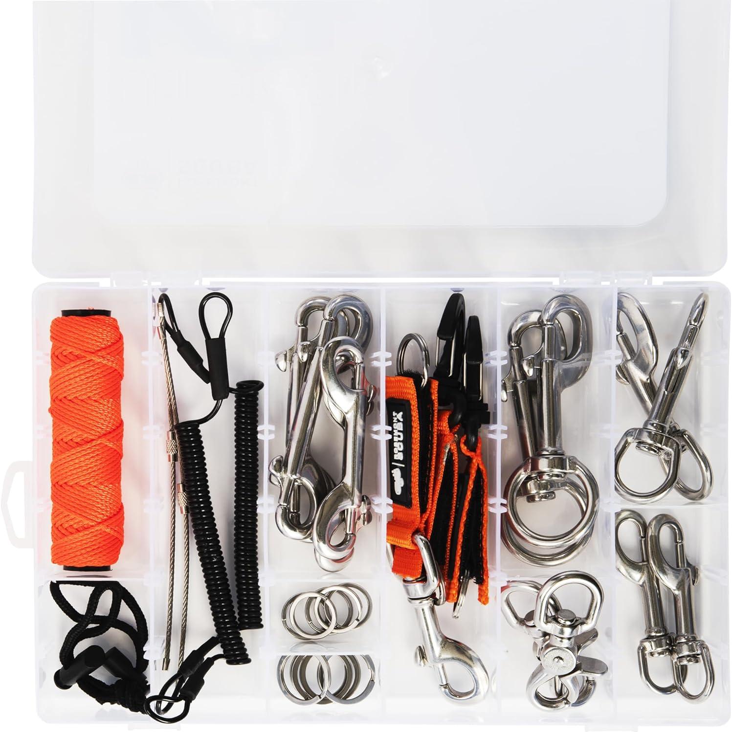 Kit de Clips de Buceo Rosemont Scuba 32 Piezas Acero Inoxidable