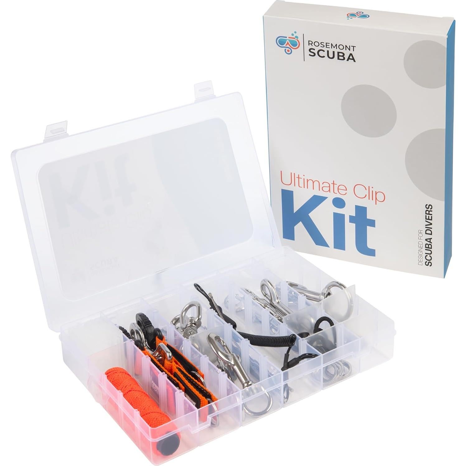 Kit de Clips de Buceo Rosemont Scuba 32 Piezas Acero Inoxidable