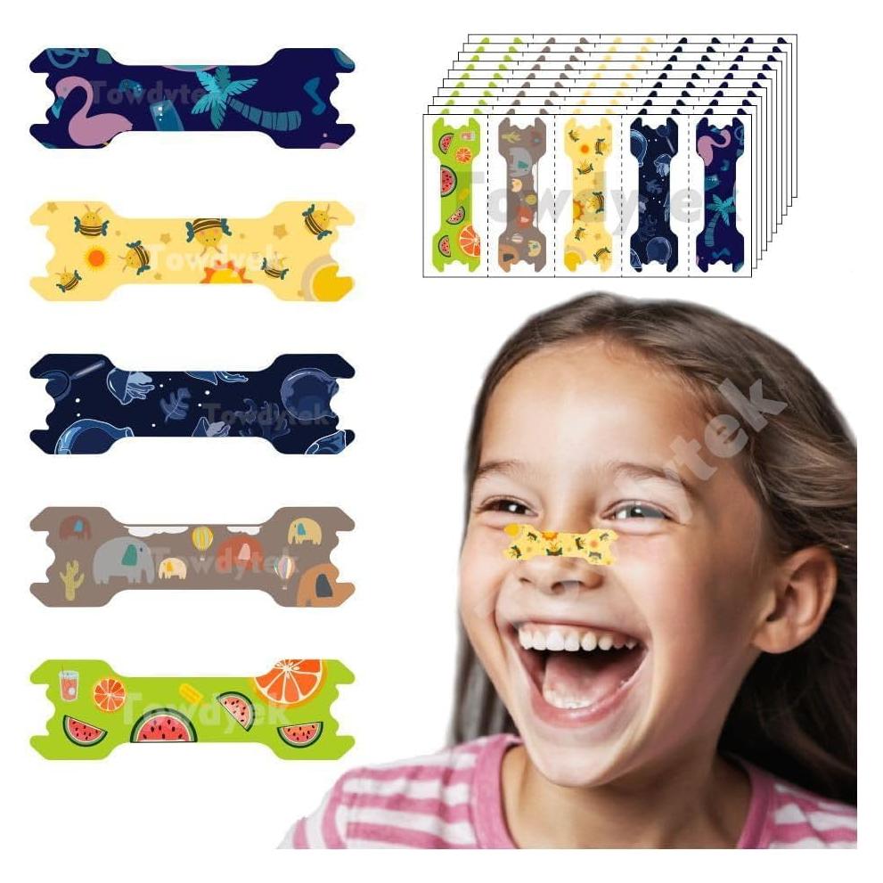 Tiras Nasales Antironquidos Towdytek 30 Pcs para Niños