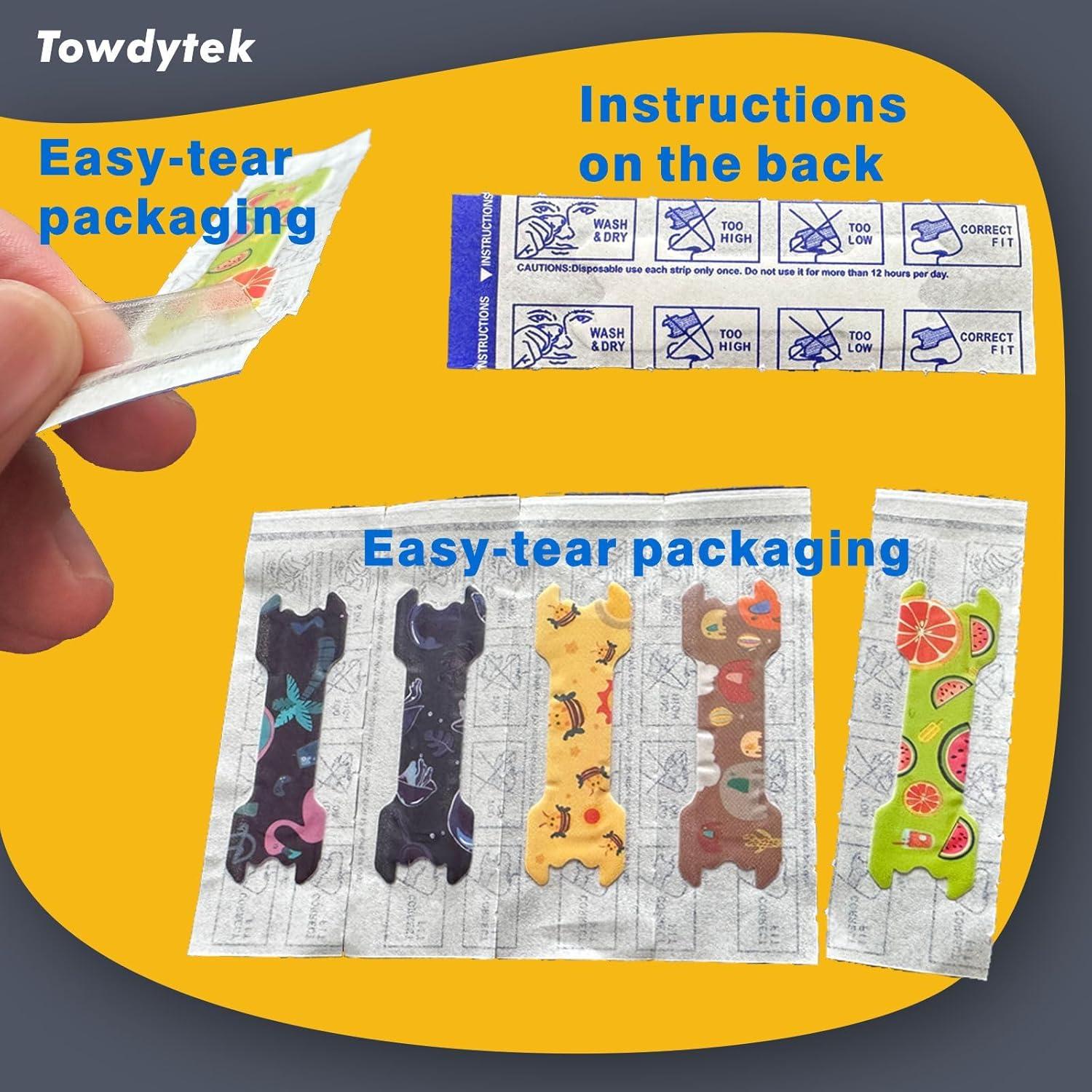 Tiras Nasales Antironquidos Towdytek 30 Pcs para Niños