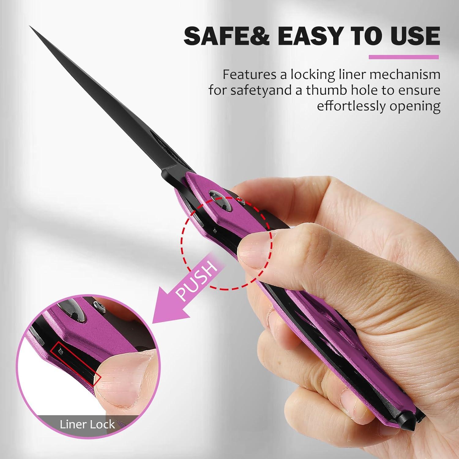 Cuchillo Carabinero Multiherramienta COOL PARD EDC Rosa 6-en-1