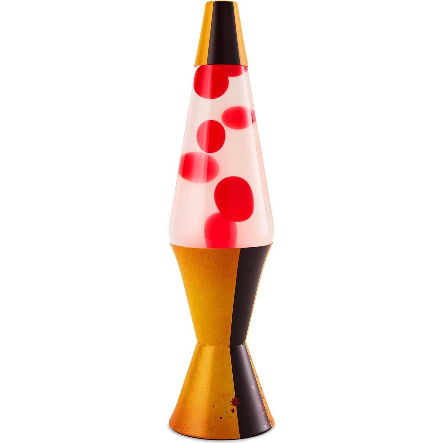 Lámpara de Lava Spencer 43 cm Base Negra y Amarilla