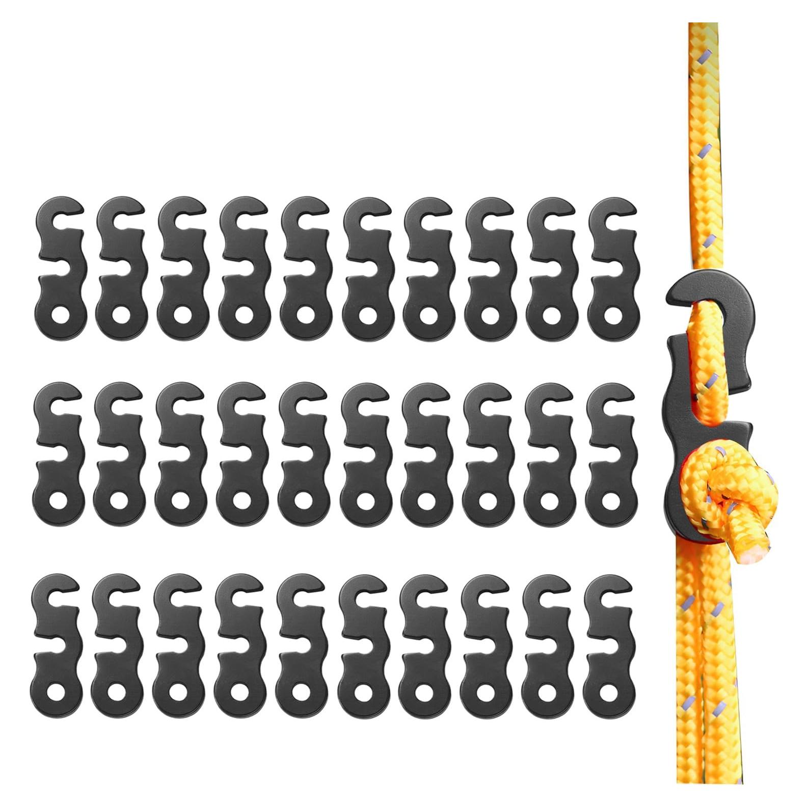 30 Pcs Ajustadores de Cuerda de Aluminio LUYADIN para Camping