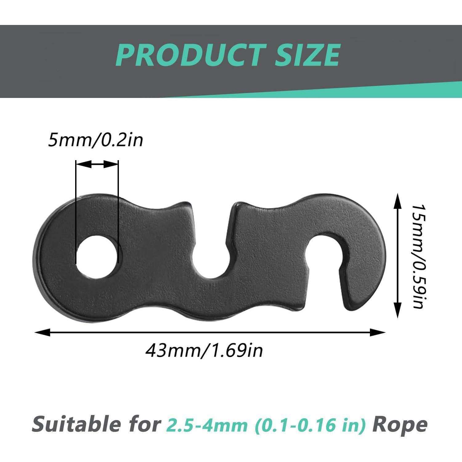 30 Pcs Ajustadores de Cuerda de Aluminio LUYADIN para Camping