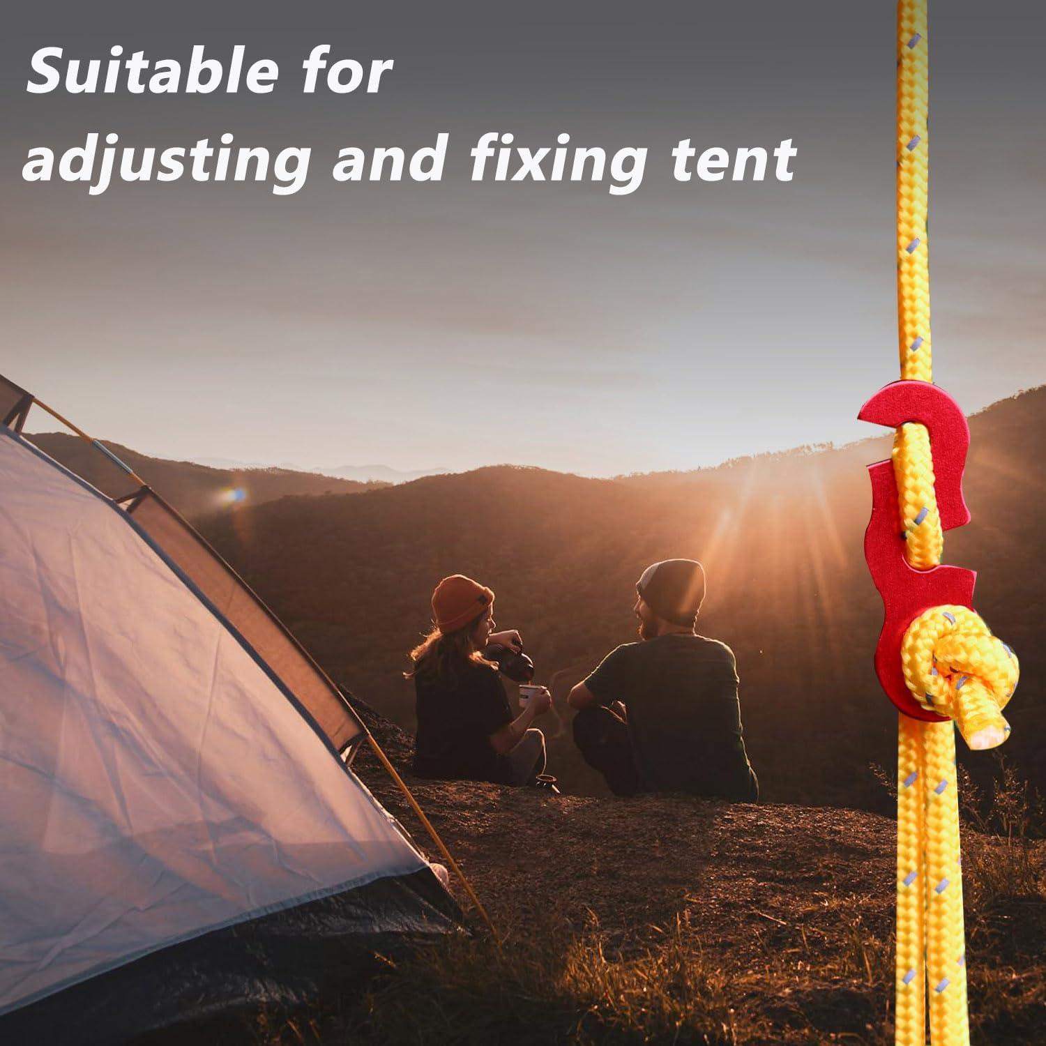 30 Pcs Ajustadores de Cuerda de Aluminio LUYADIN para Camping