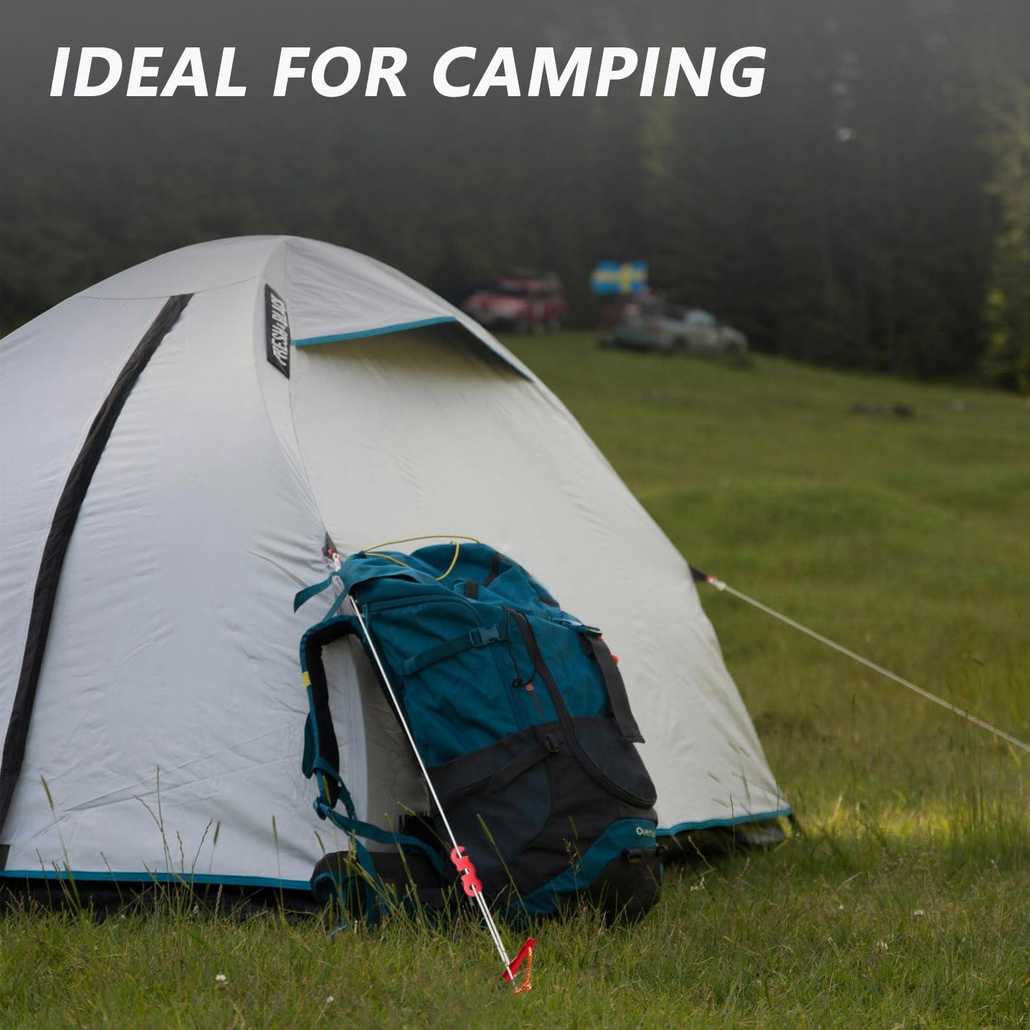 30 Pcs Ajustadores de Cuerda de Aluminio LUYADIN para Camping