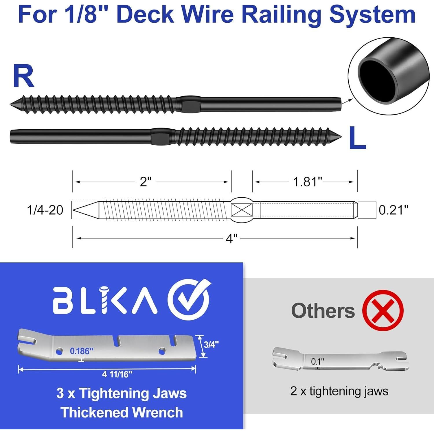 Tornillos de Swage BLIKA Acero Inoxidable T316 Negros 60 Pzas
