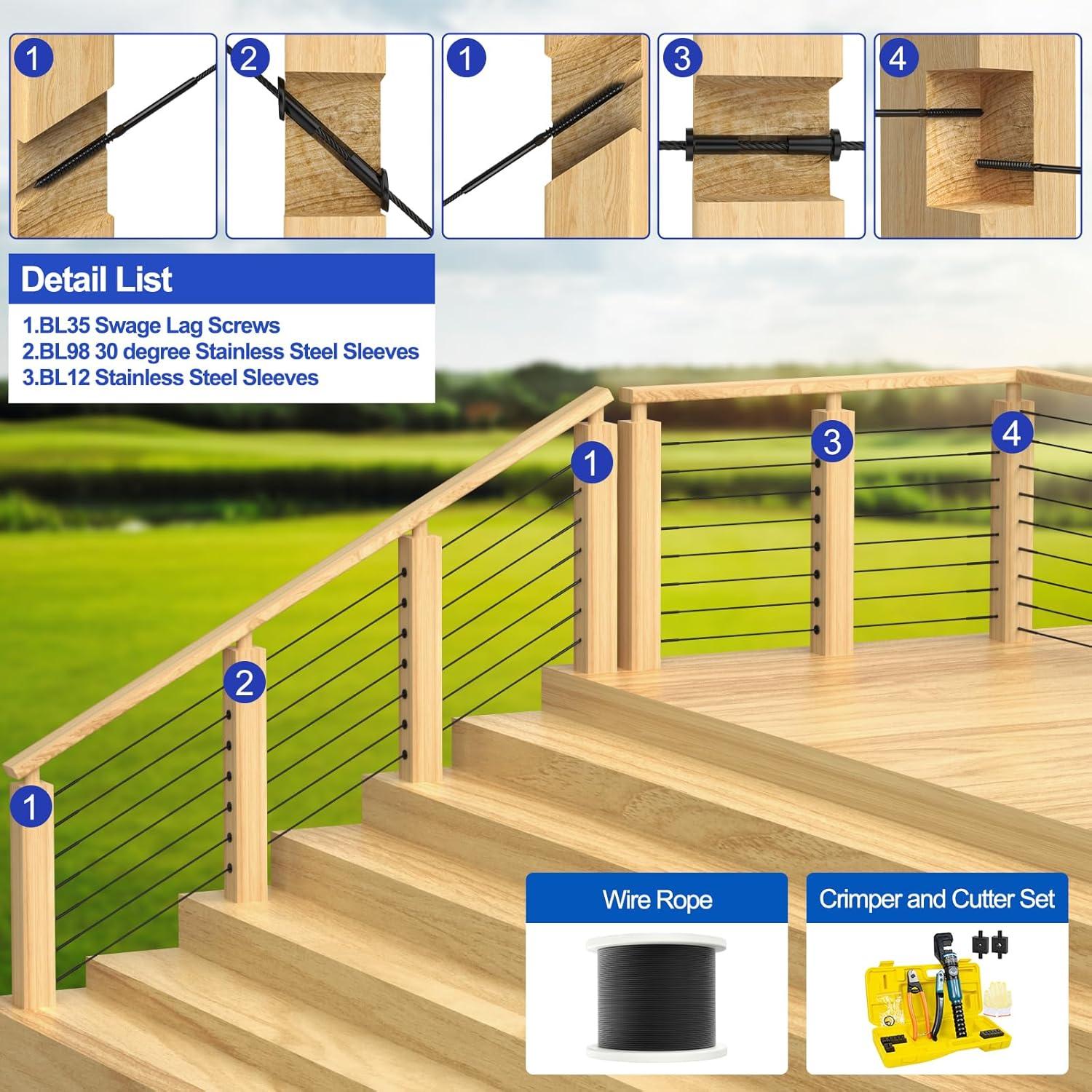 Tornillos de Swage BLIKA Acero Inoxidable T316 Negros 60 Pzas