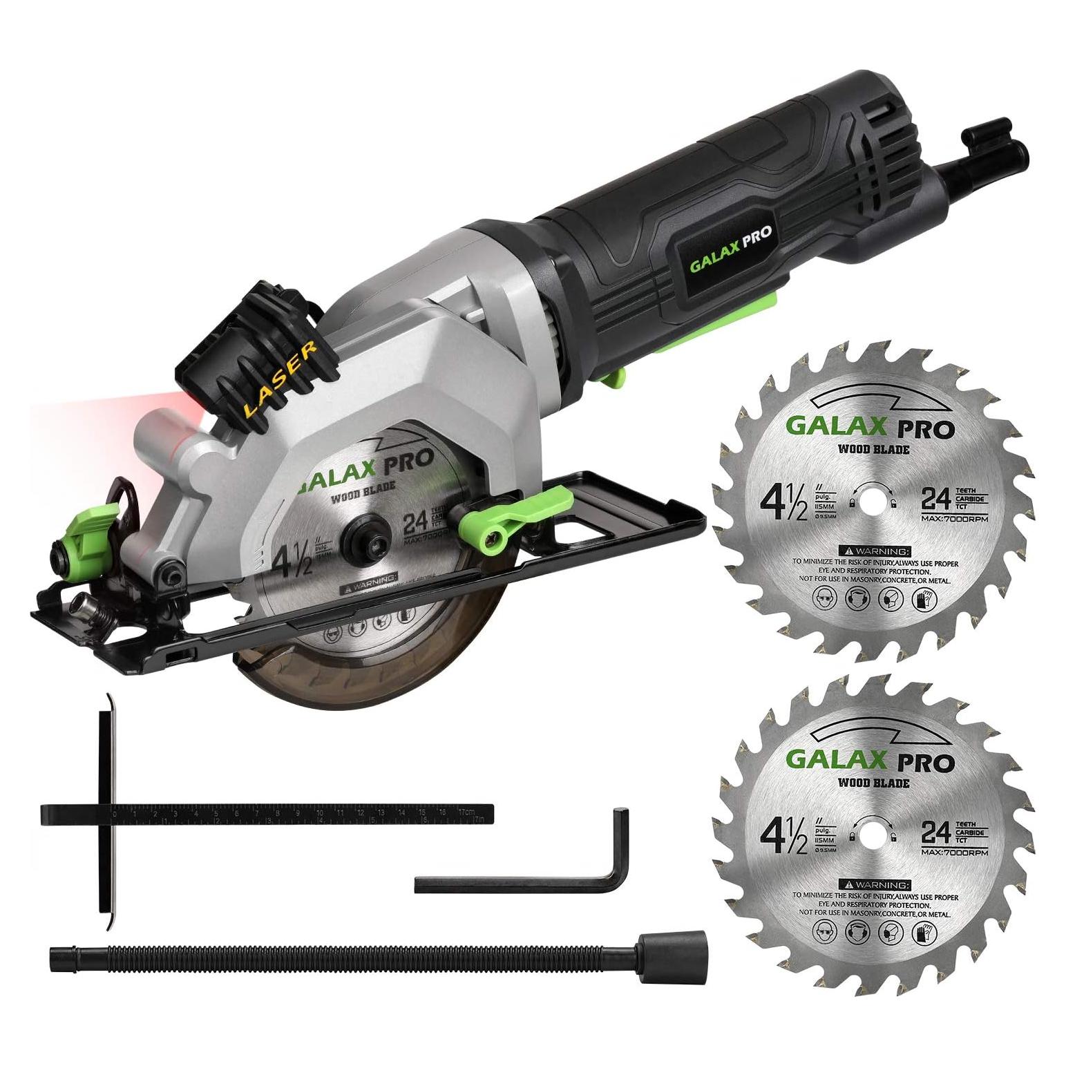 Sierra Circular GALAX PRO 4A 3500RPM 115mm con Guía Láser