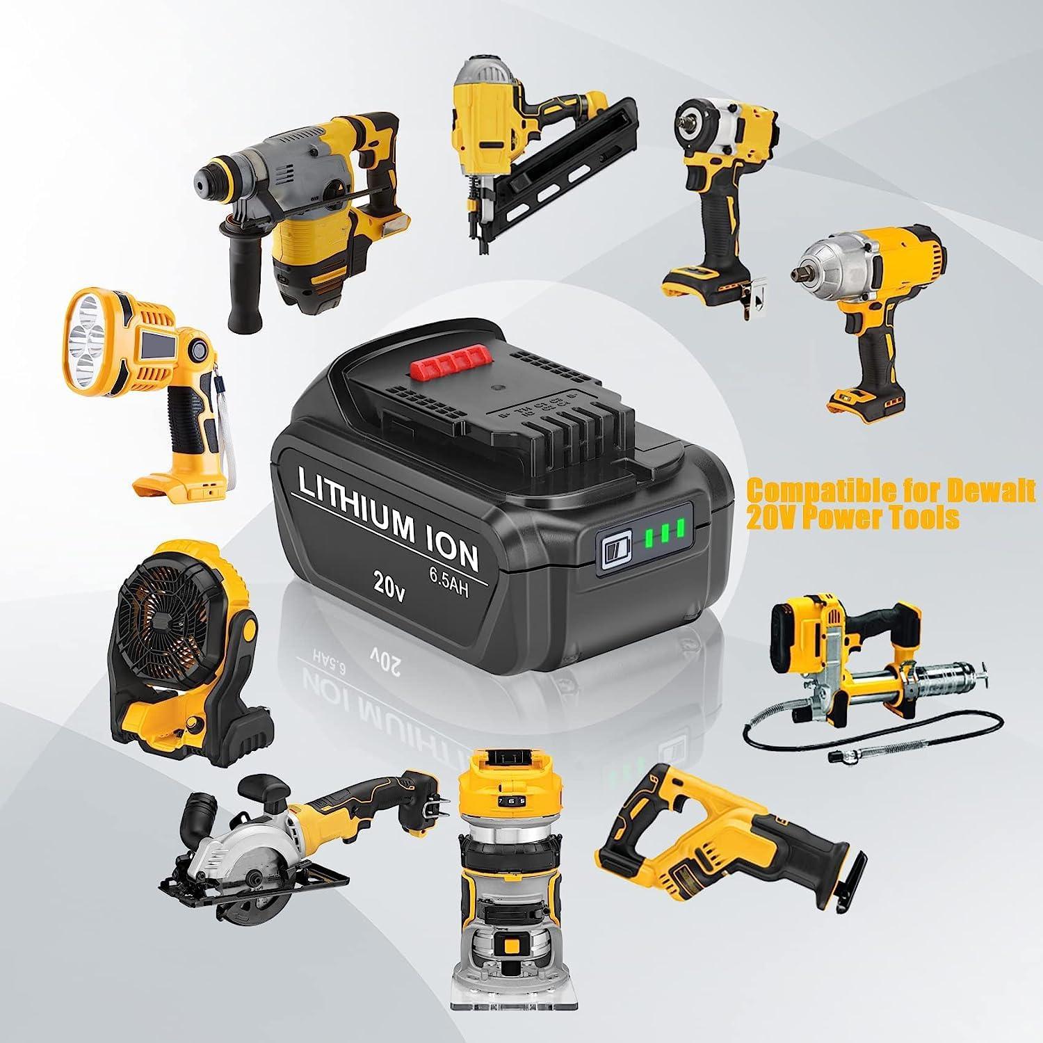 Batería de Reemplazo Dewalt 20V Max 6500mAh - 2 Paquetes