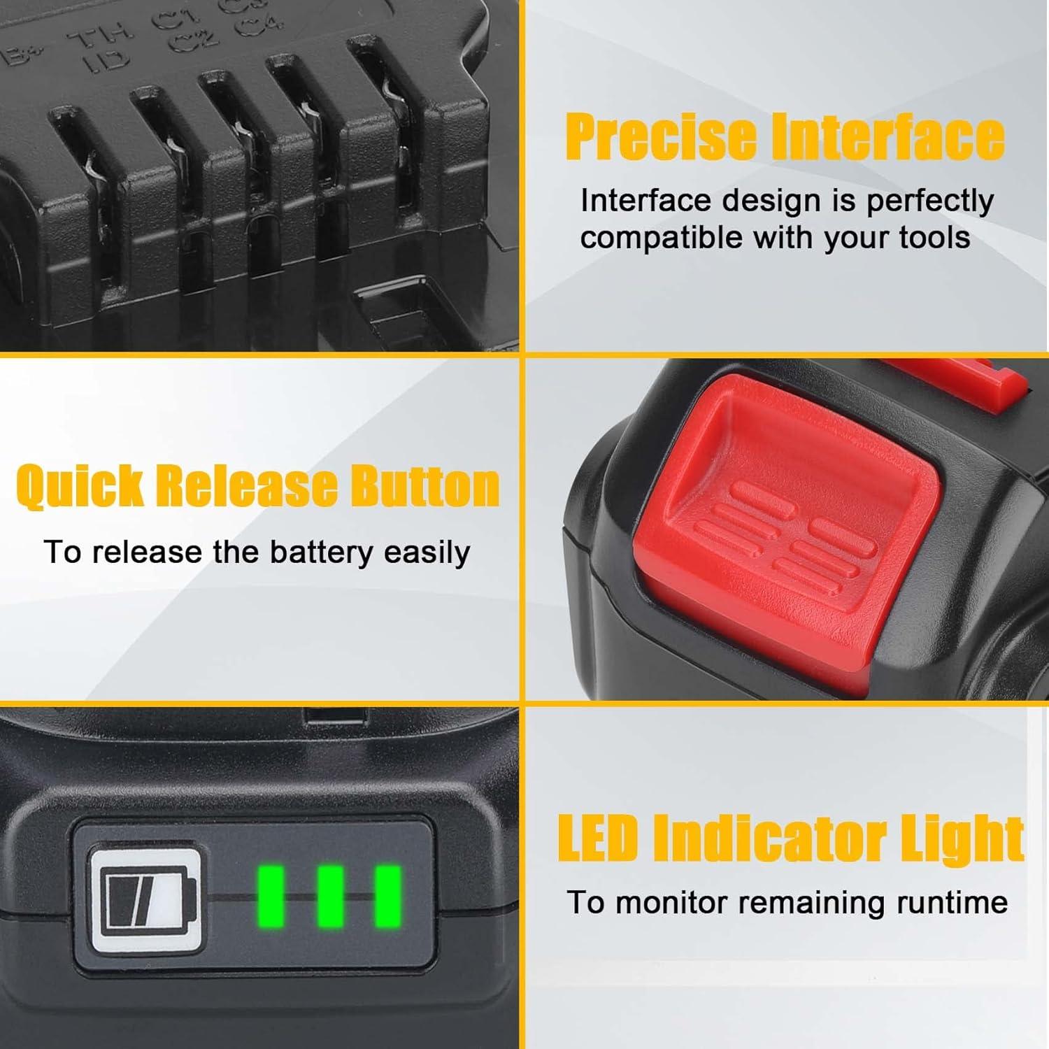 Batería de Reemplazo Dewalt 20V Max 6500mAh - 2 Paquetes