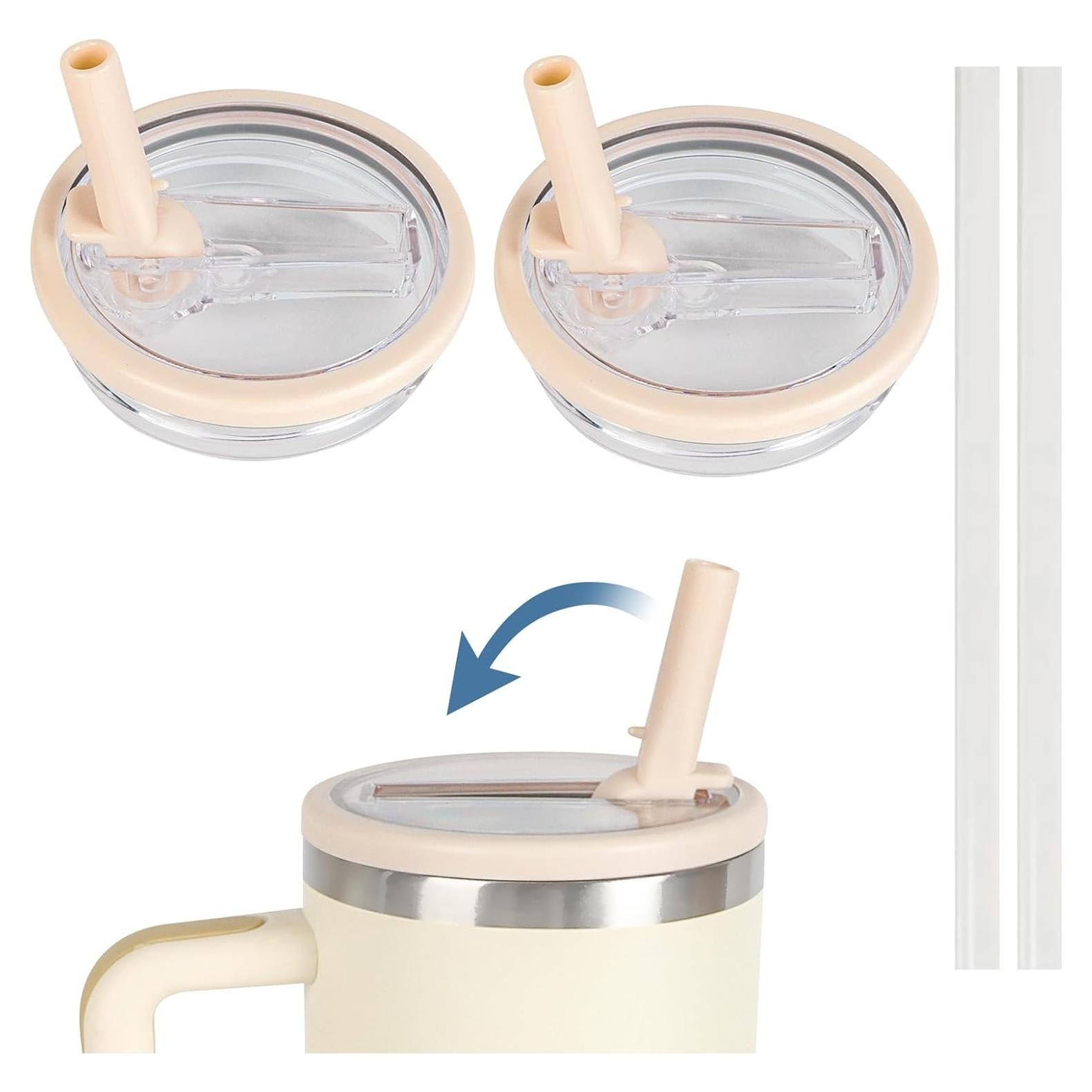 Tapa Plegable a Prueba de Fugas XHJH para Vaso 40 oz Marfil