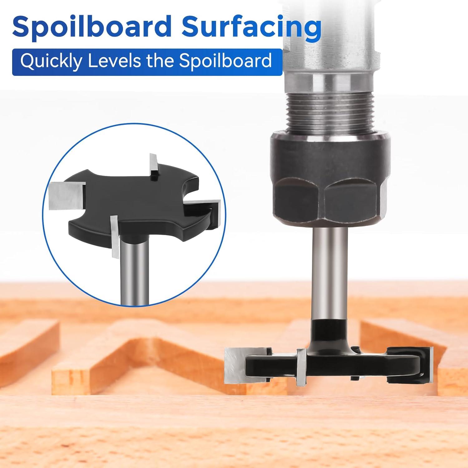 Aplanador Router Bit LUNYEE 4 Dientes 38 mm Diámetro Corte