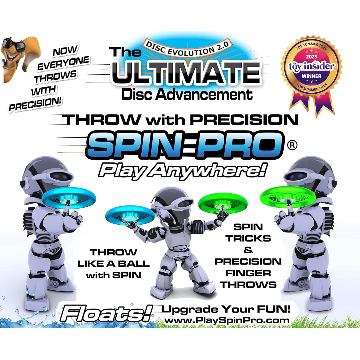 Disco Spin Pro 1 Azul Verde Flota y Juega en Cualquier Lugar