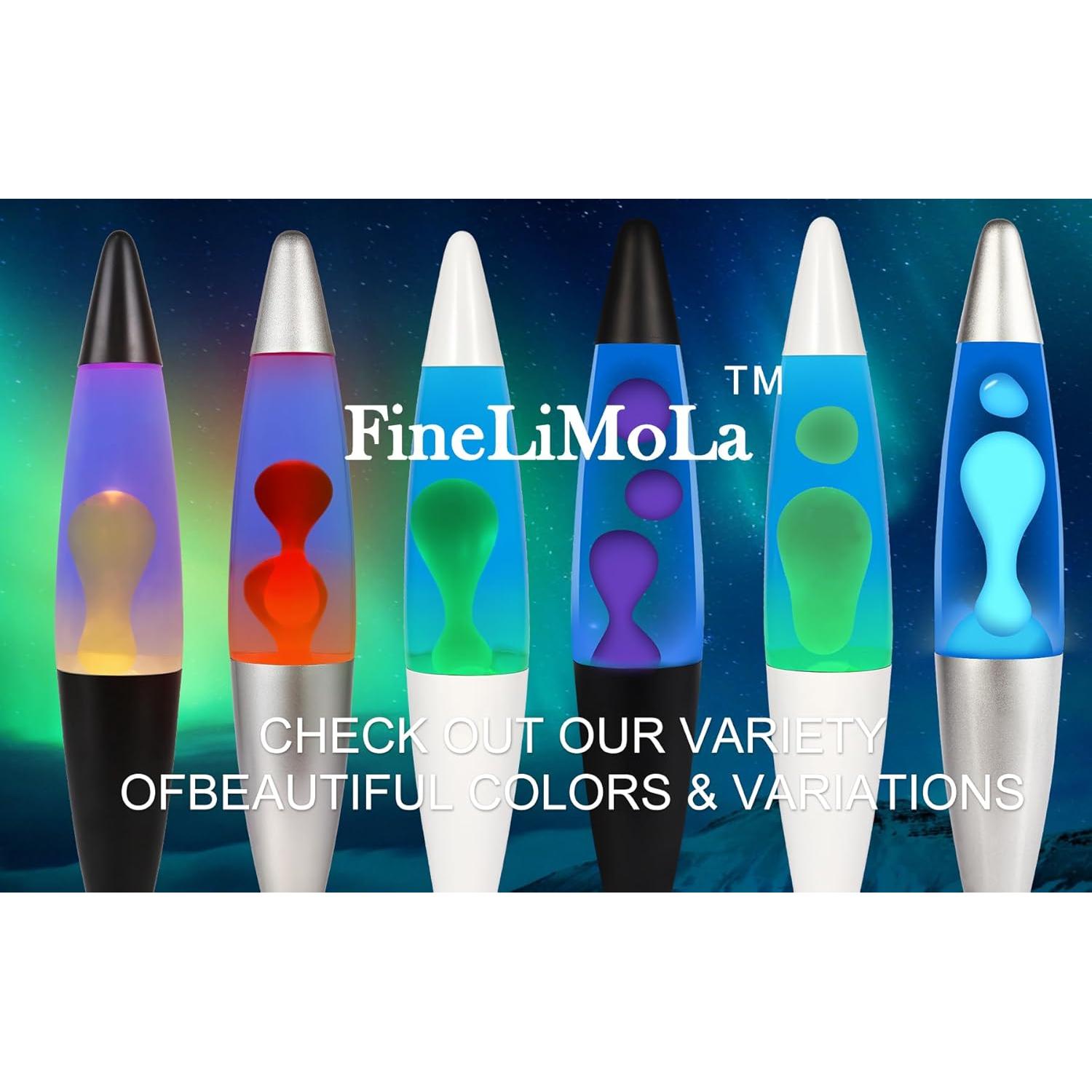 Lámpara Líquida FineLiMoLa 40 cm Púrpura/Blanco Relajante