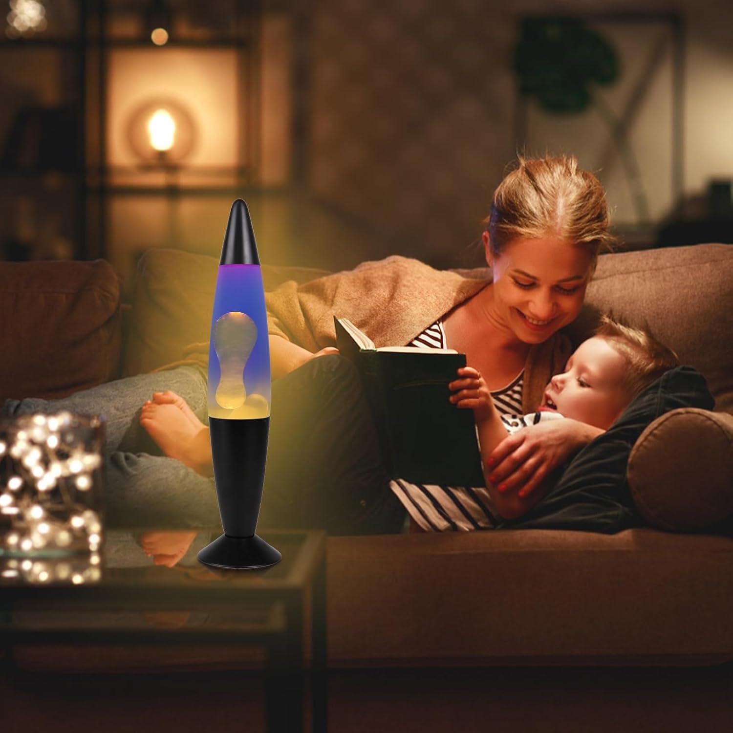 Lámpara Líquida FineLiMoLa 40 cm Púrpura/Blanco Relajante