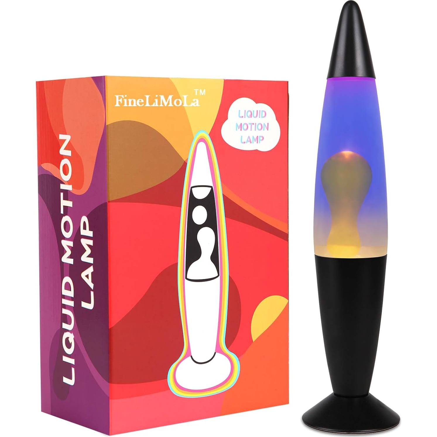 Lámpara Líquida FineLiMoLa 40 cm Púrpura/Blanco Relajante