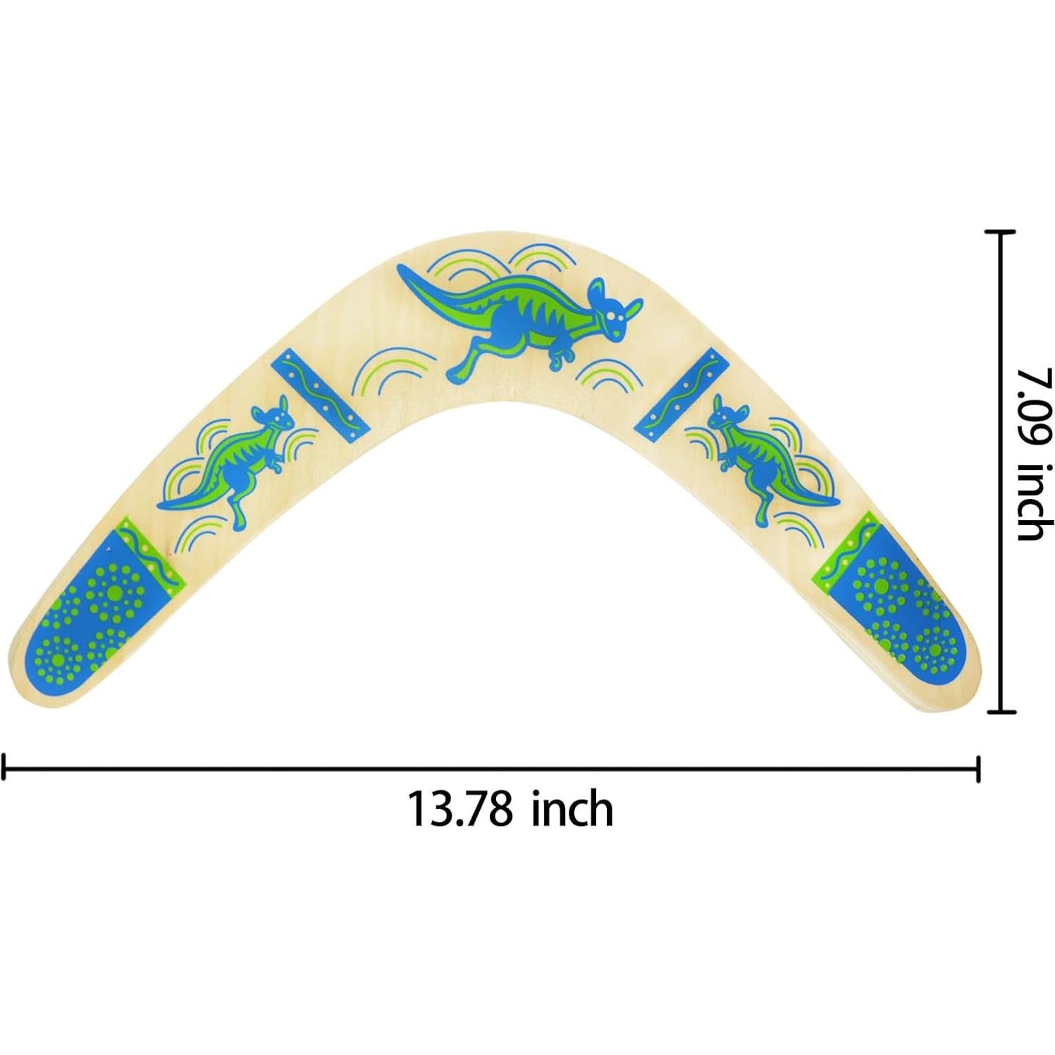 Boomerang de Madera Alreczio Azul para Niños y Adultos
