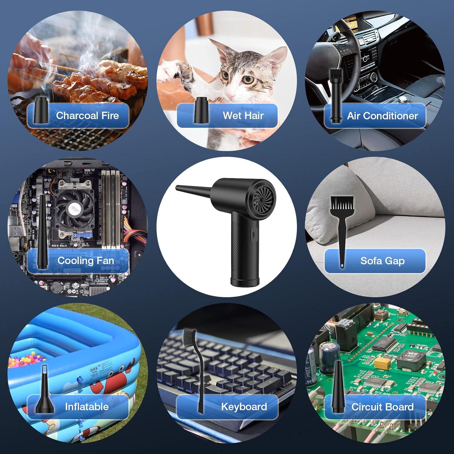 Soplador de Aire Comprimido LGINZS 68W 3 Velocidades 6000mAh