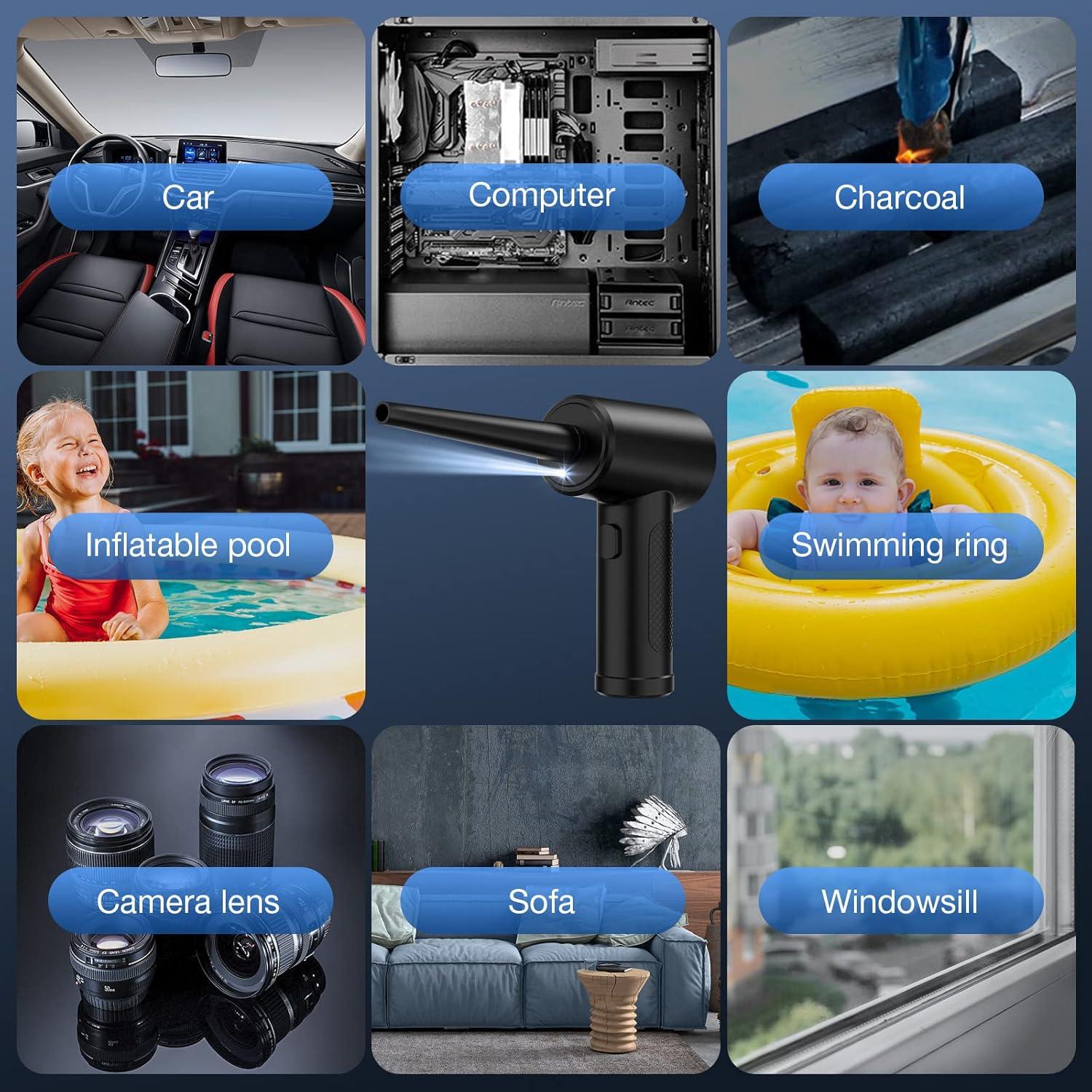 Soplador de Aire Comprimido LGINZS 68W 3 Velocidades 6000mAh