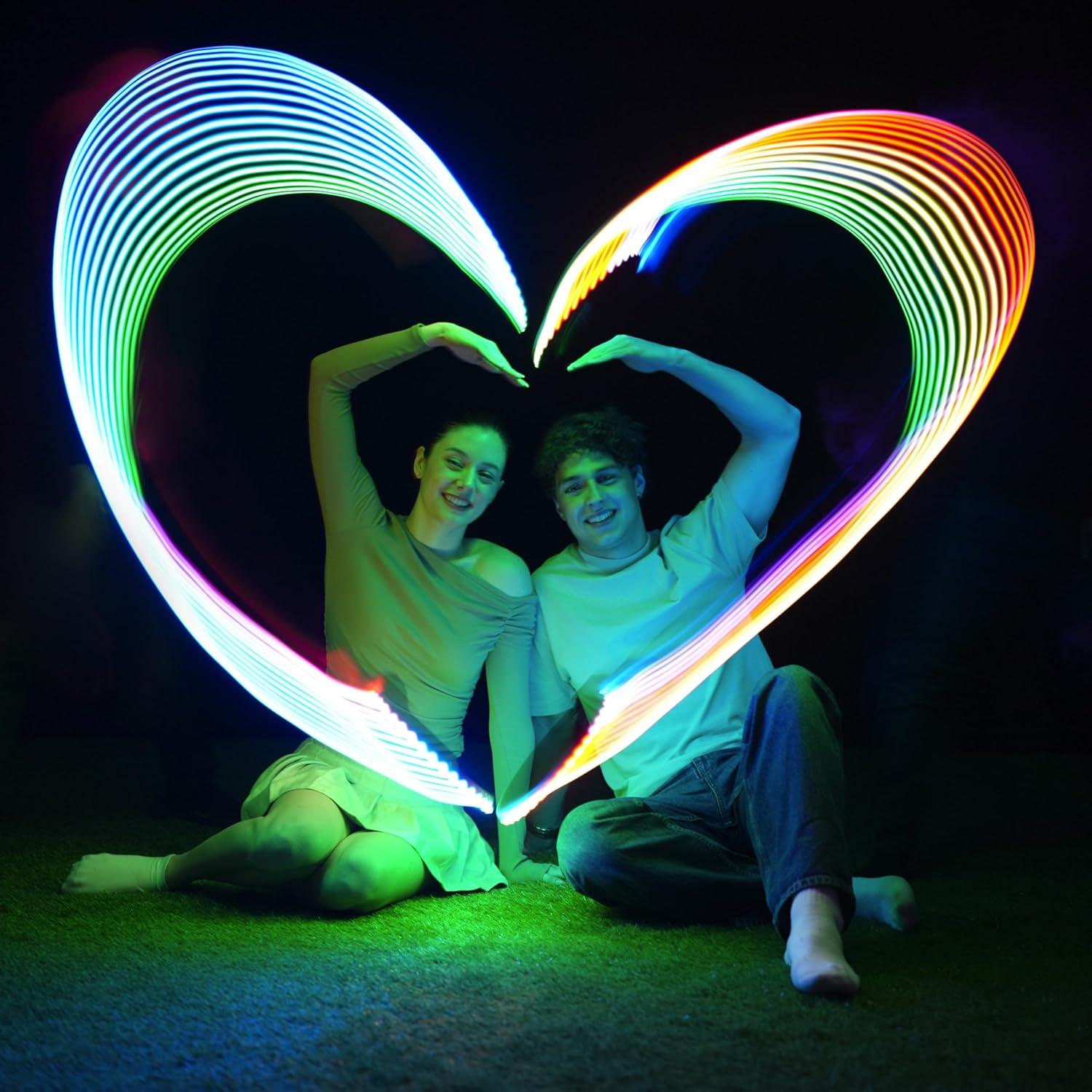 Anillo Volador TOSY - 12 LEDs RGB, Impermeable y Ligero