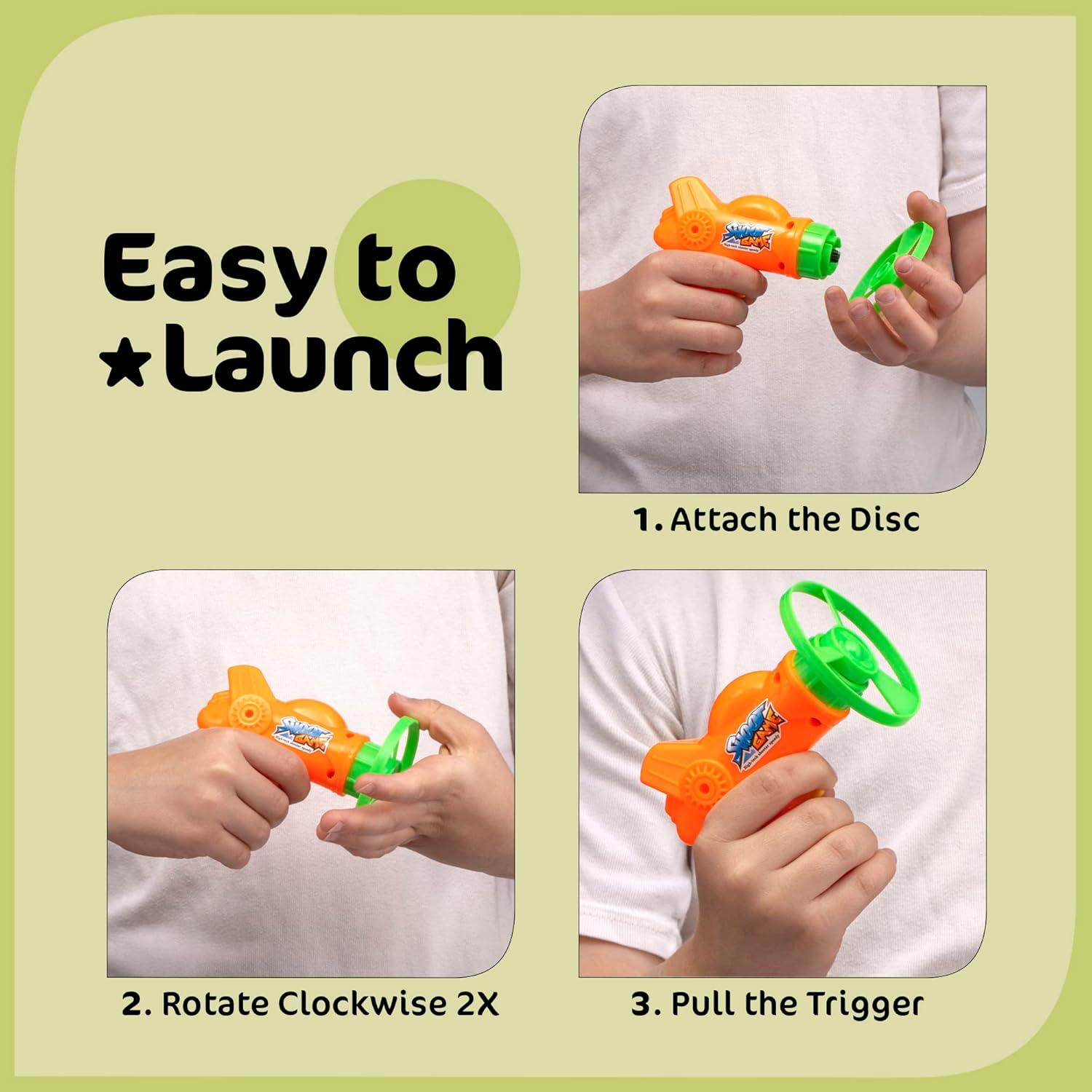 Paquete de 12 Lanzadores de Disco Volador Srenta para Niños y Gatos