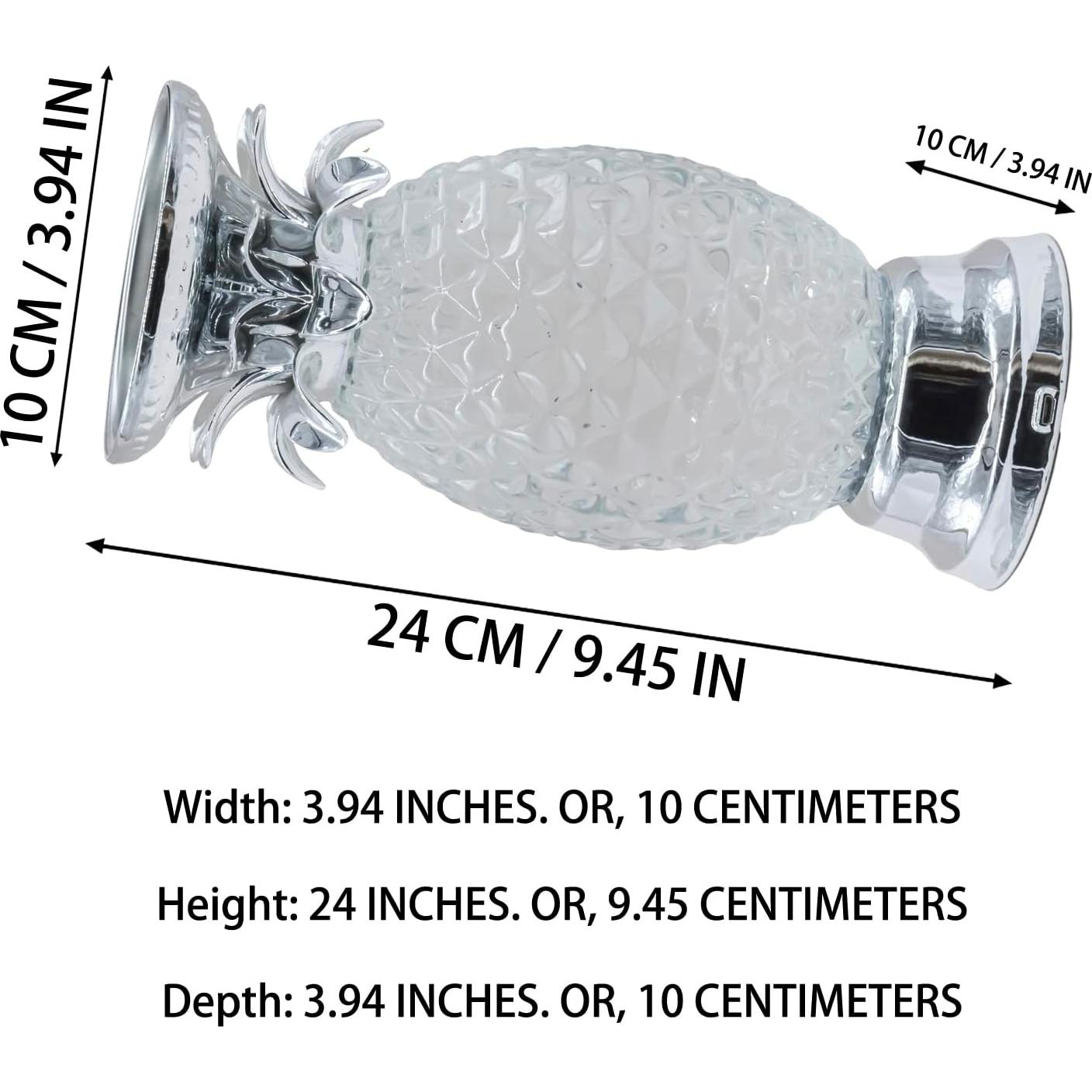 Lámpara de Lava LED YAKii Piña Plata 24.5 cm Decorativa