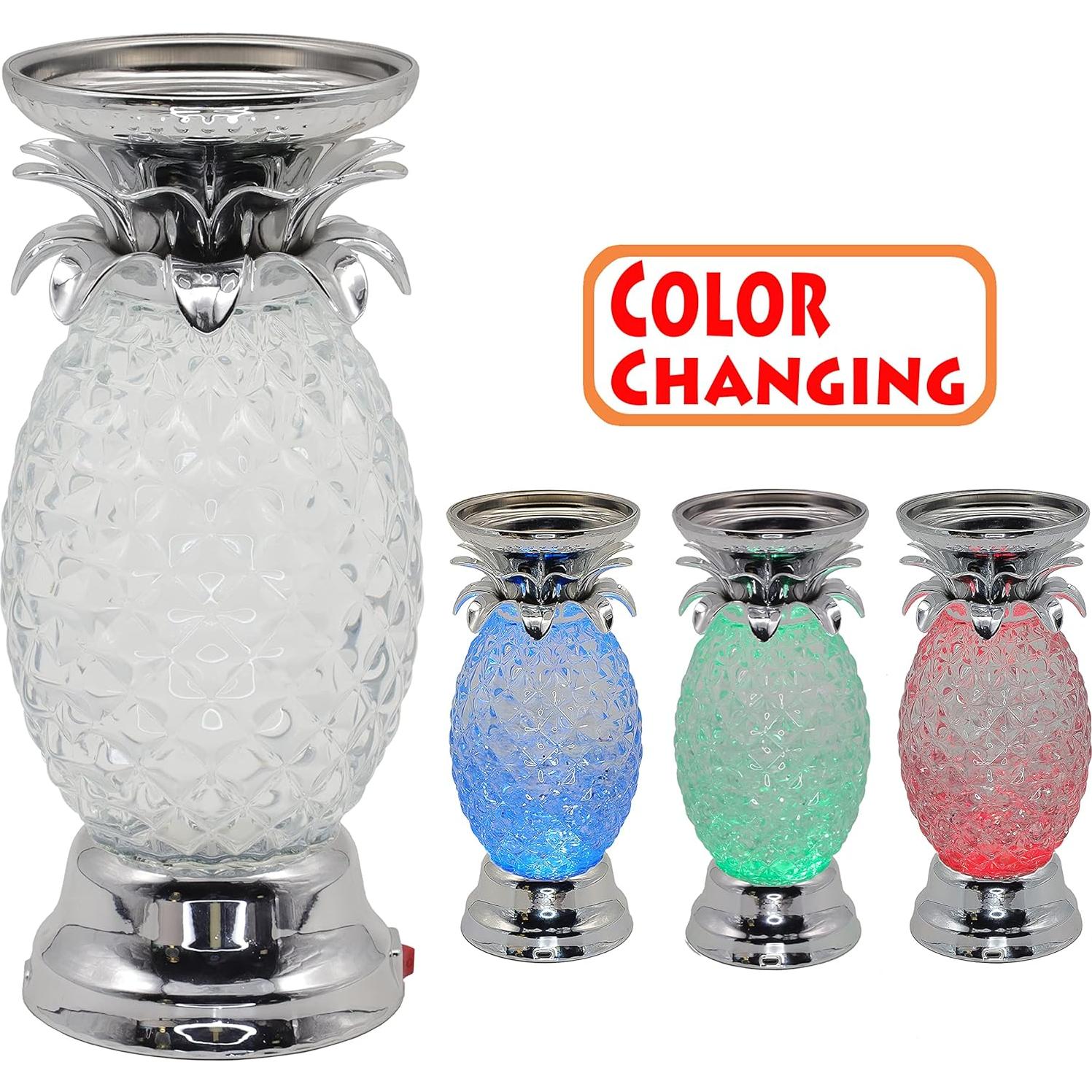 Lámpara de Lava LED YAKii Piña Plata 24.5 cm Decorativa