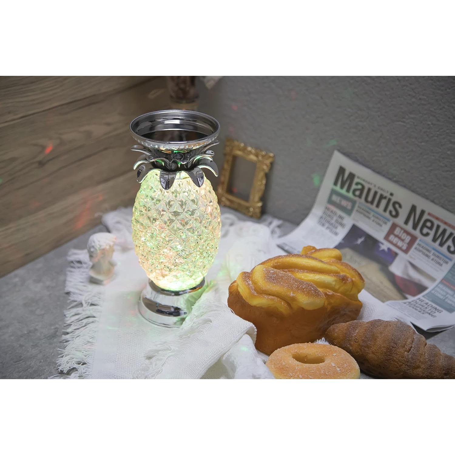 Lámpara de Lava LED YAKii Piña Plata 24.5 cm Decorativa