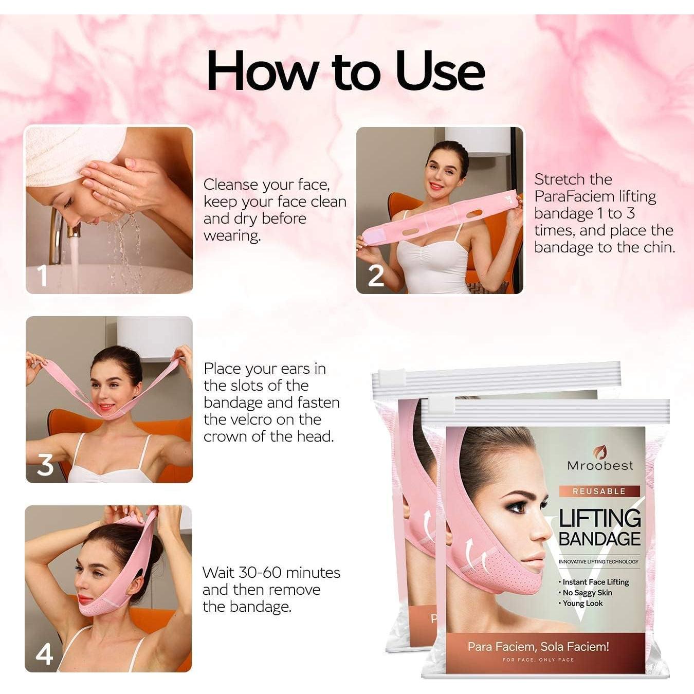 Cinta de Elevación Facial Reutilizable ParaFaciem V-Line