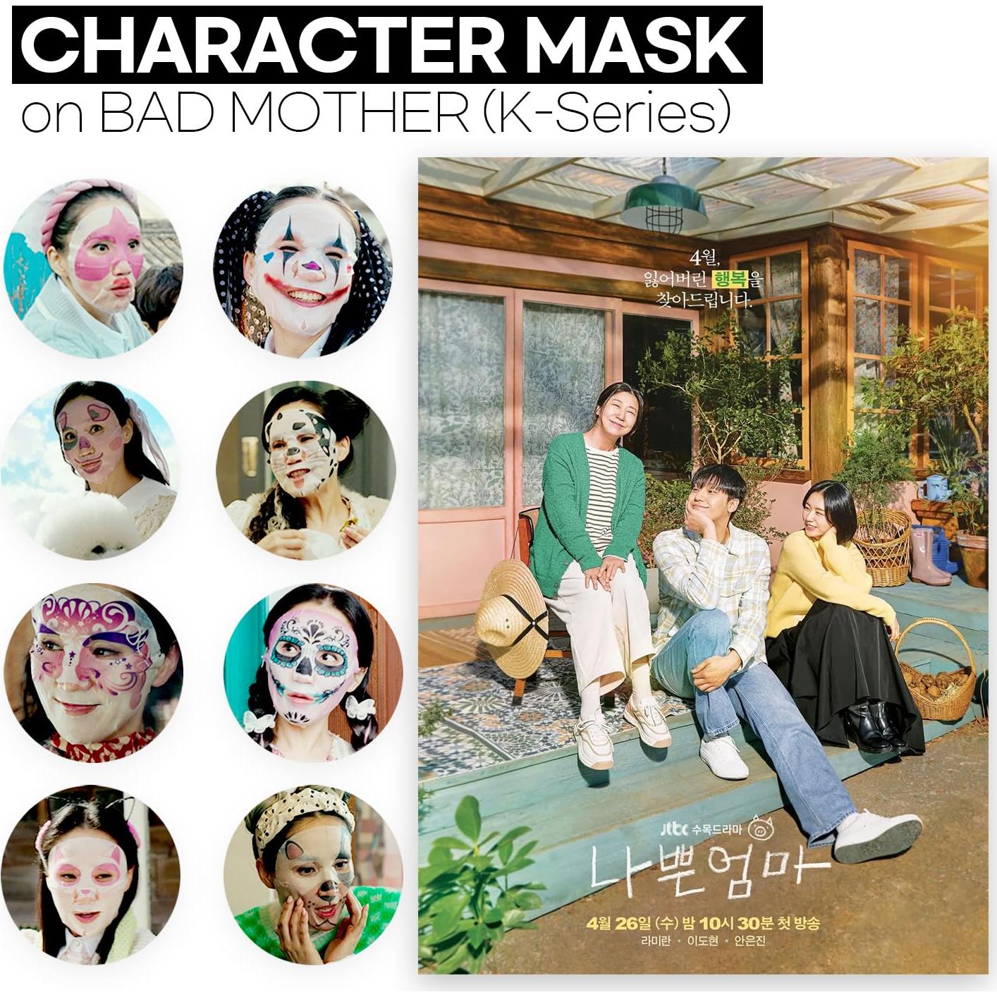 Máscaras Faciales de Personaje Epielle 6 Piezas Hidratantes