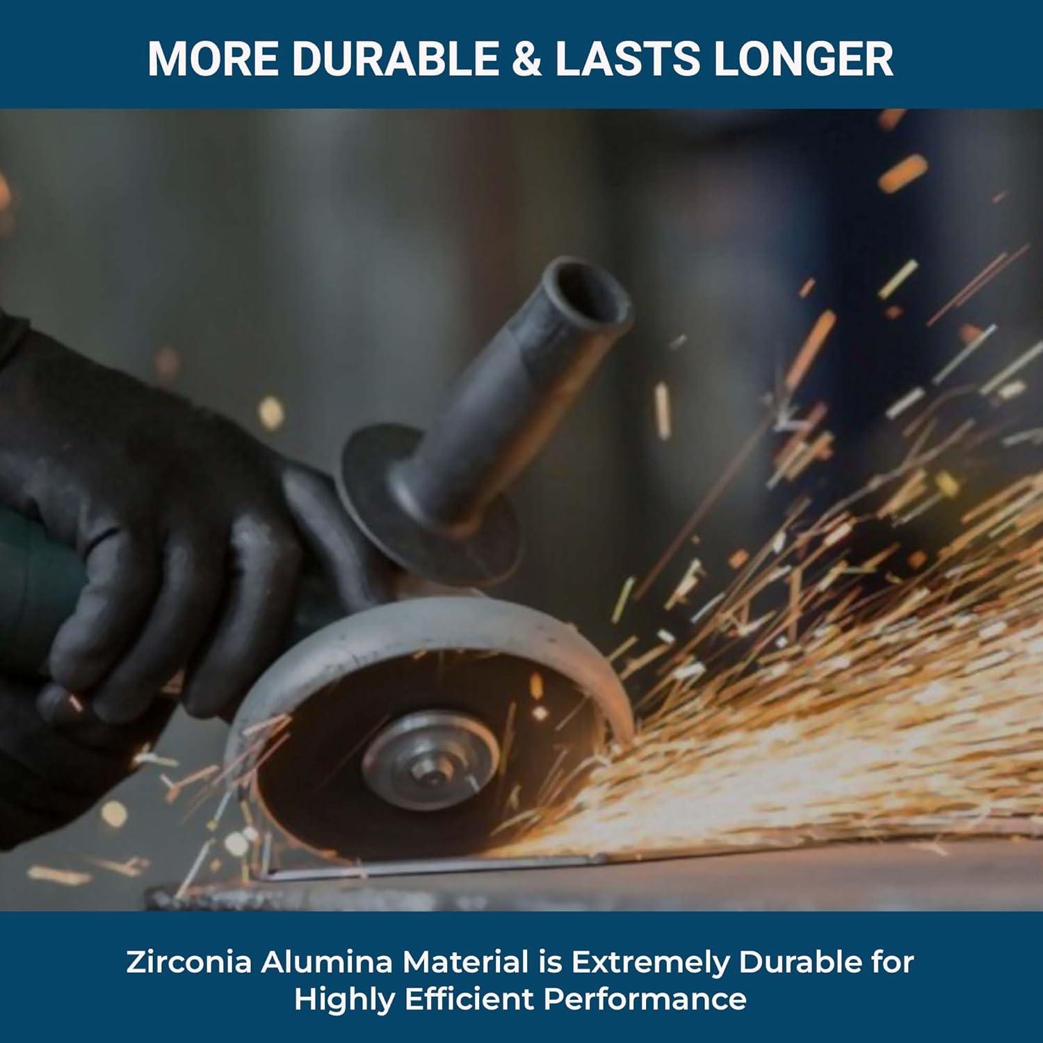 Discos de Aleta Curvados Zirconia 4.5" 40 Grano Benchmark Abrasives