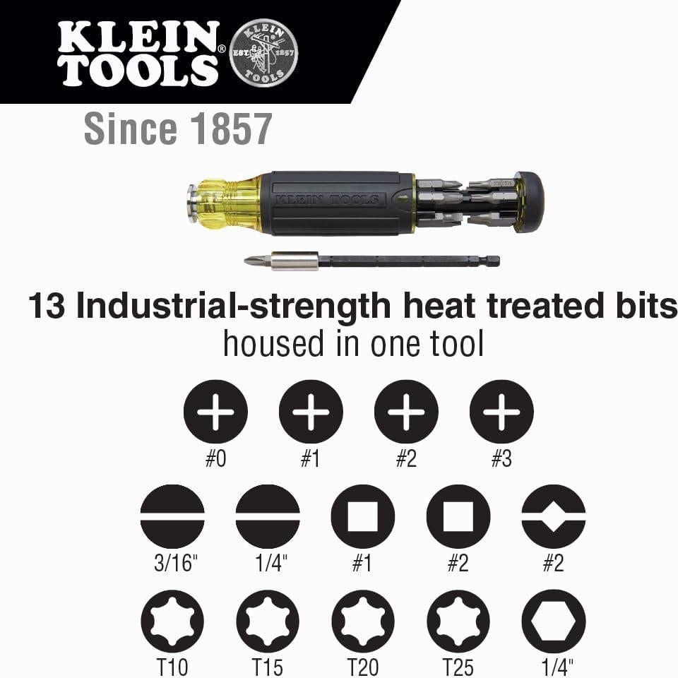 Destornillador Klein Tools 14-en-1 Ajustable con Puntas