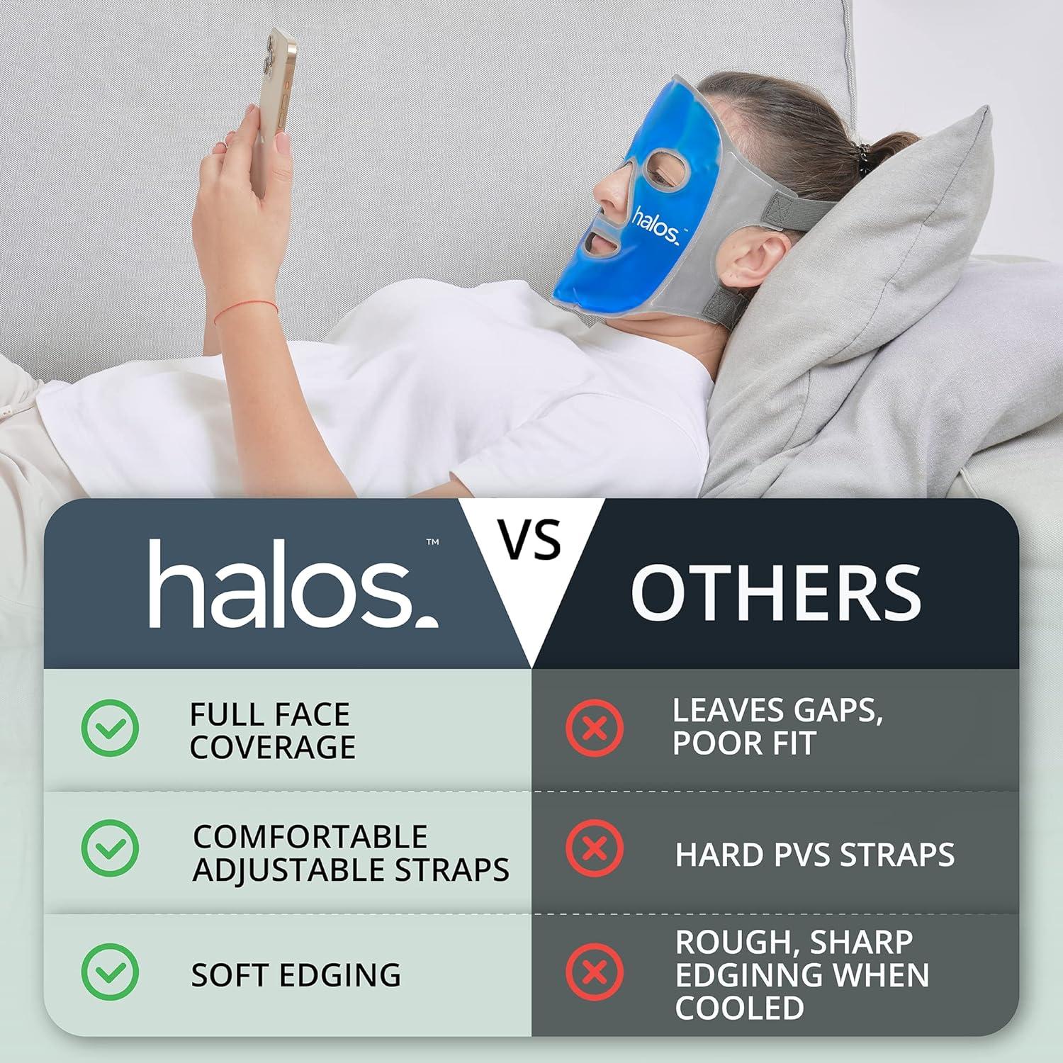 Máscara Facial Helada MyHalos - Alivio Dolor y Estrés