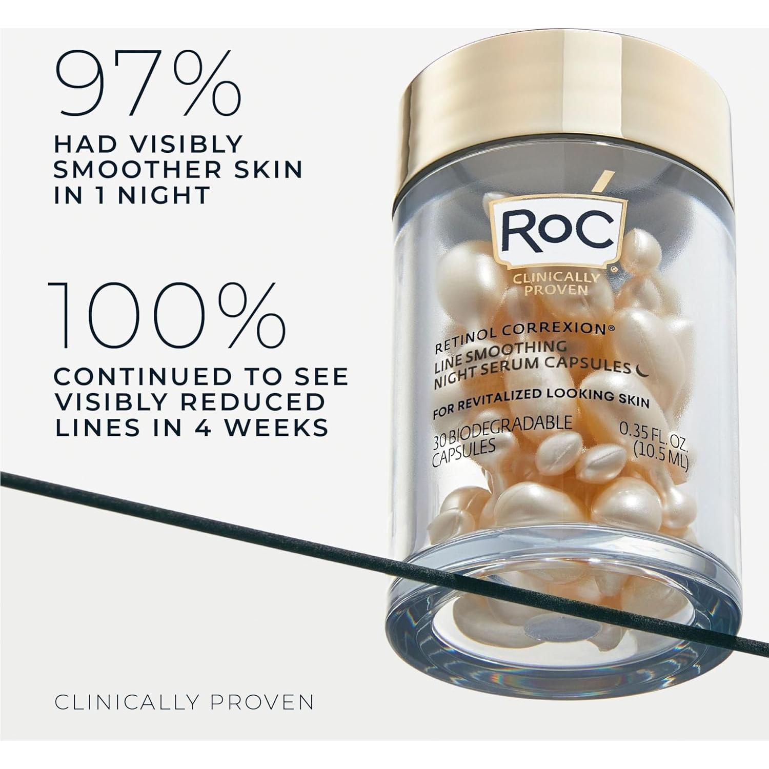 Suero Nocturno Anti-Envejecimiento RoC Retinol 30 Cápsulas 10.4 ml
