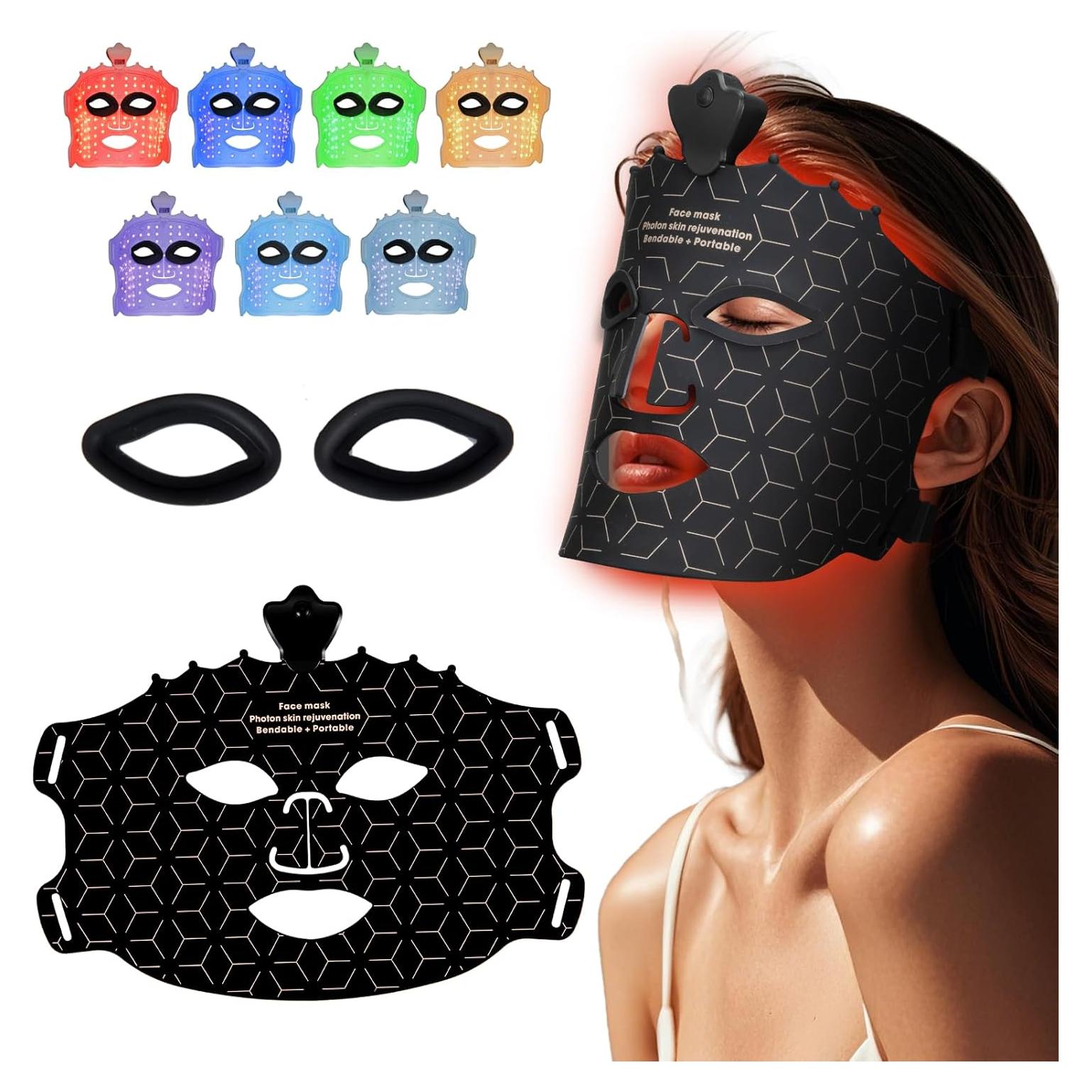 Máscara Facial de Luz Roja Inalámbrica Facego - 7 Colores