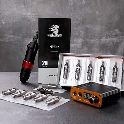 Kit de Tatuaje Solong 35 Piezas con Modo Antifatiga y Agujas