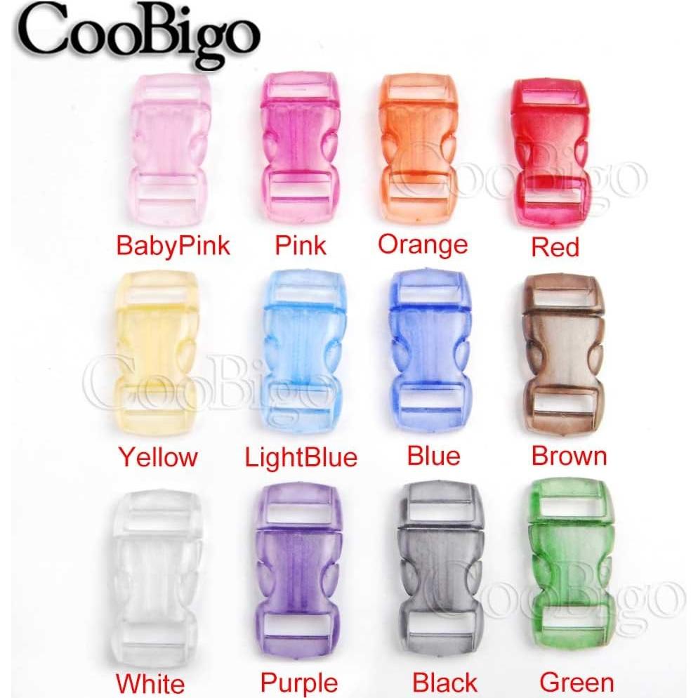 Paquete de 100 hebillas de liberación lateral CooBigo 9.5 mm