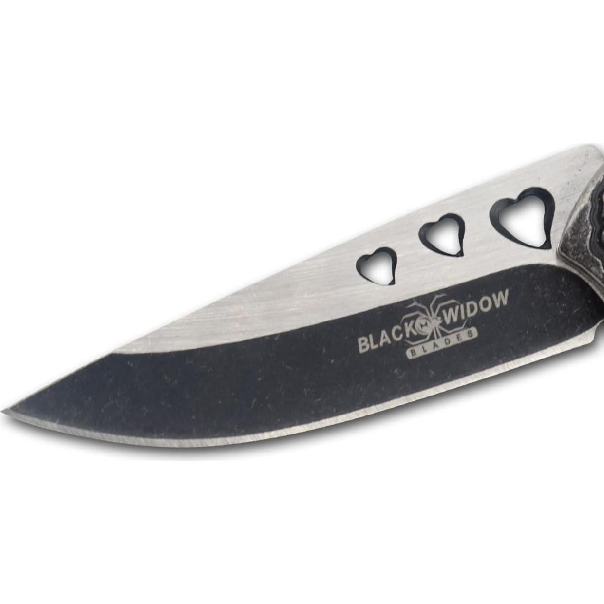 Cuchillo de bolsillo Cupid Heart Snake Eye 17,78 cm gris