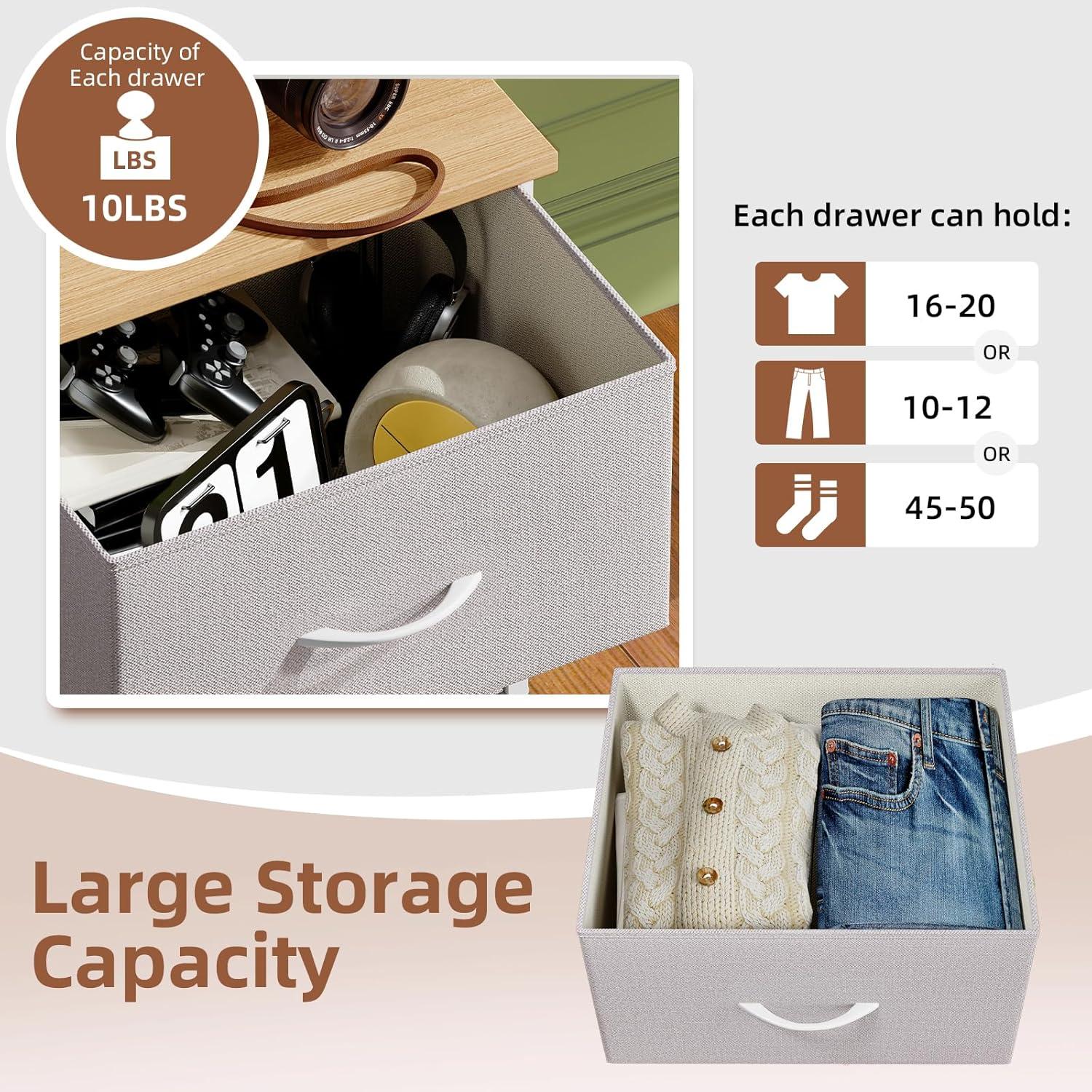 Cómoda Alta Somdot Gris Ceniza con 5 Cajones 114.6 cm