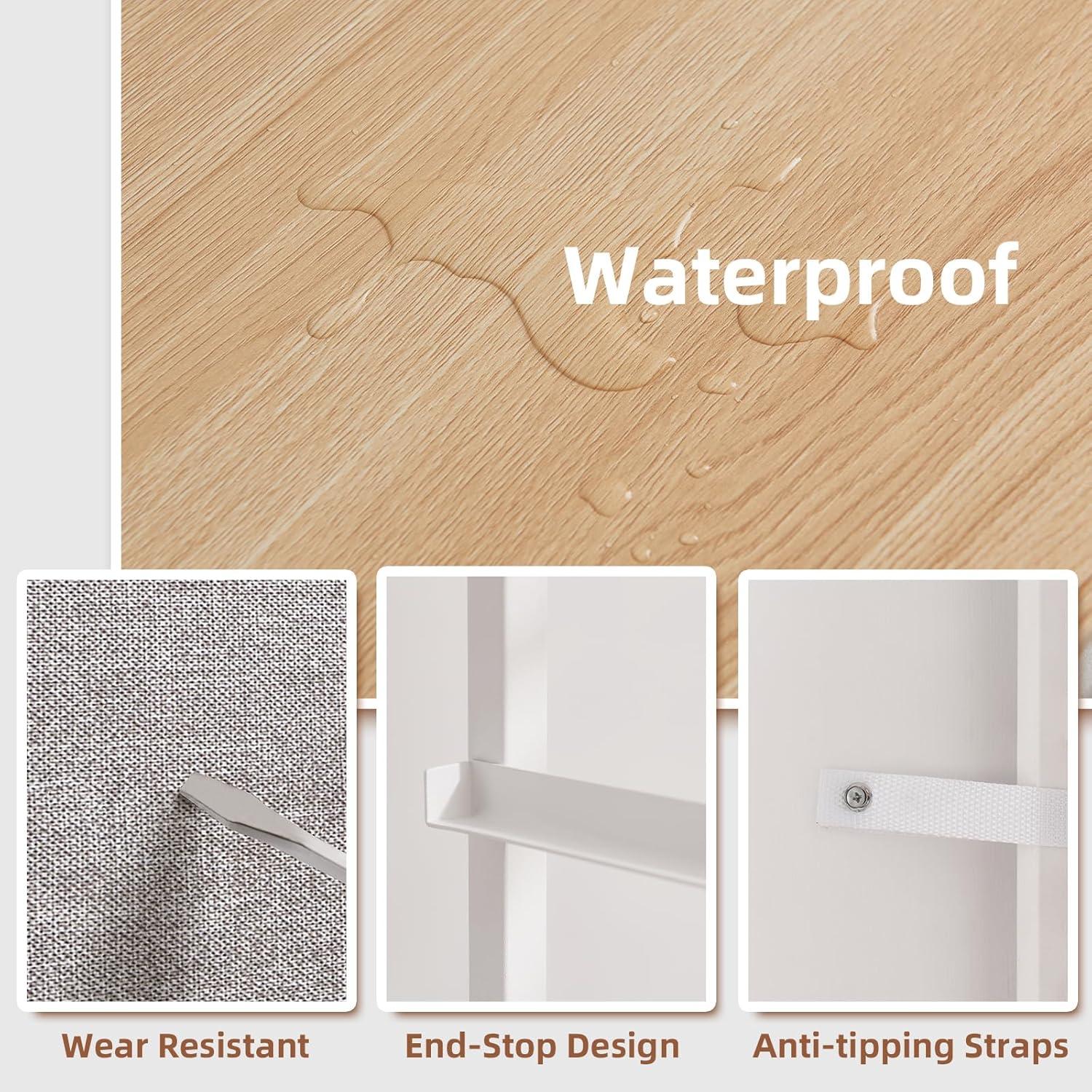 Cómoda Alta Somdot Gris Ceniza con 5 Cajones 114.6 cm