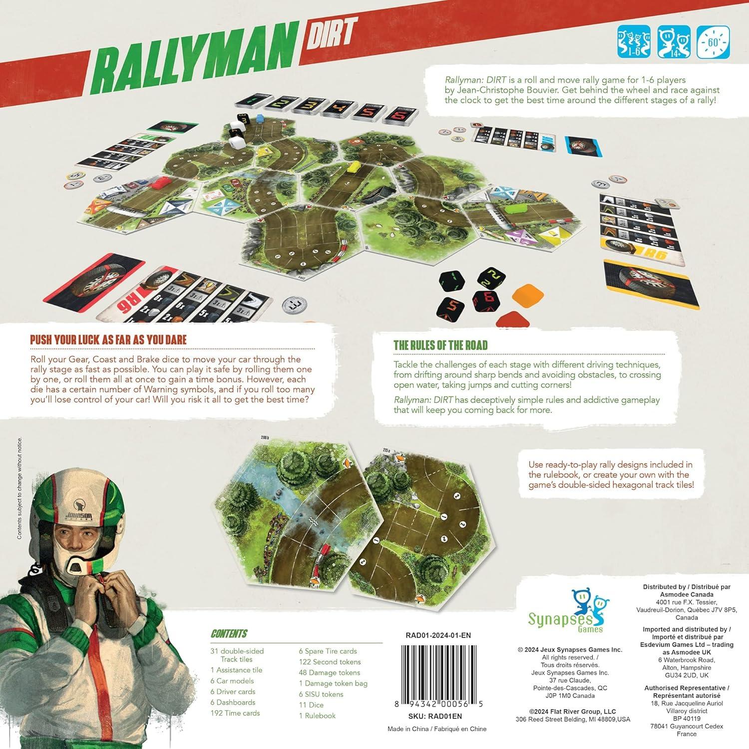 Rallyman: DIRT | Juego de Mesa de Estrategia | 1-6 Jugadores