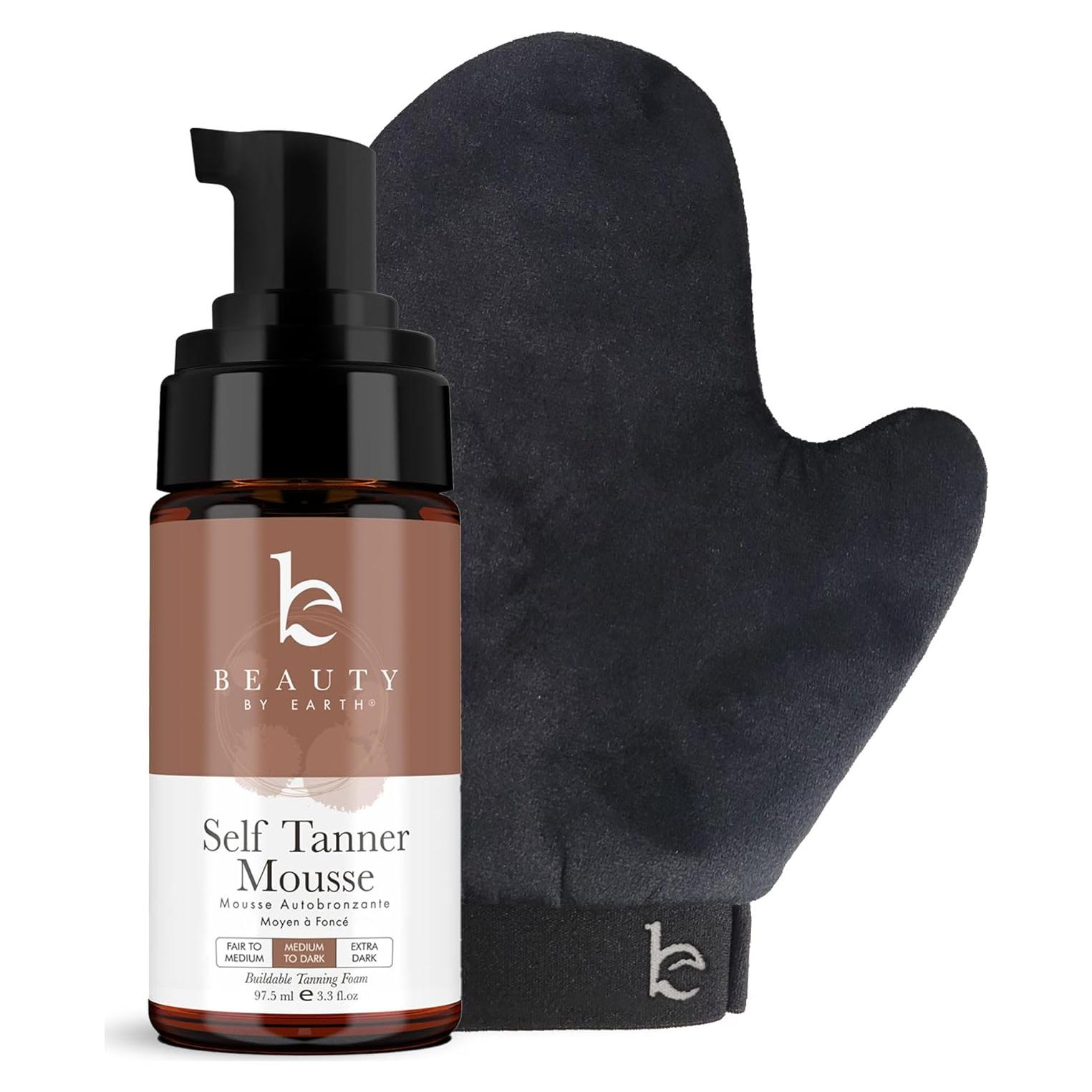 Kit Autobronceador Beauty by Earth - Mousse 97.6 ml Medio a Oscuro