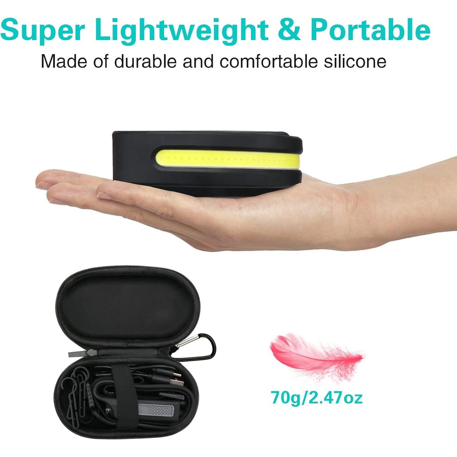 Linterna Frontal Recargable SEVENKA 1000 Lúmenes Luz Roja