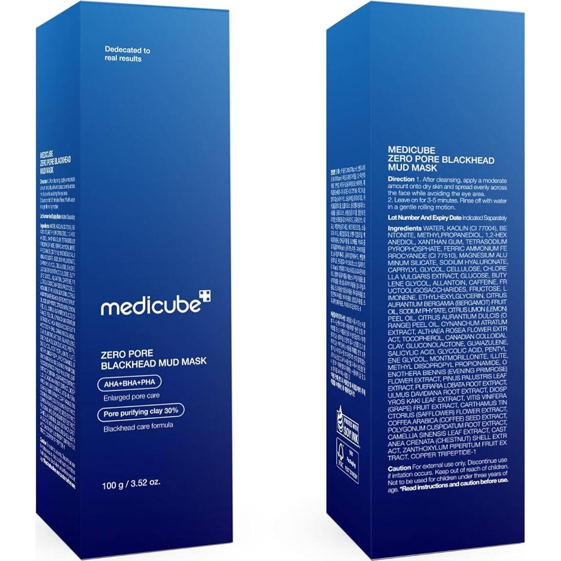 Mascarilla Facial de Barro Medicube Zero Pore 100g - Reducción de Poros y Puntos Negros