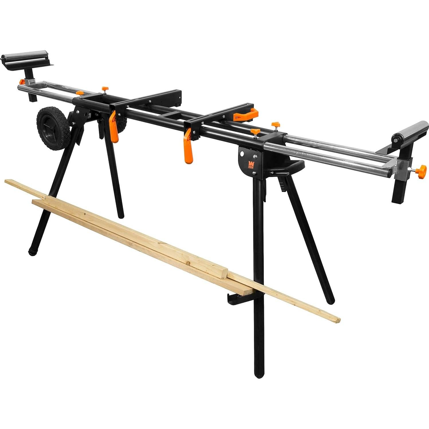 WEN Miter Saw Stand, Collapsible and Rolling with 3 Onboard Outlets (MSA330)