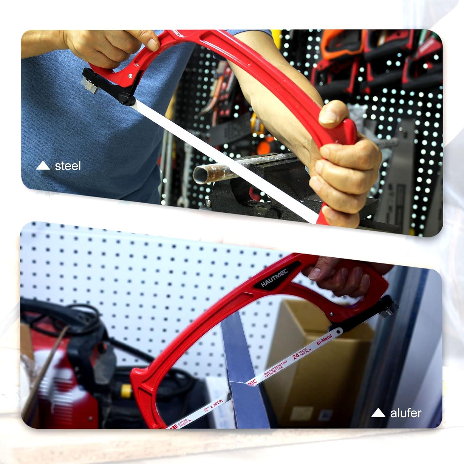 Sierra de Arco Ajustable HAUTMEC 30.48 cm HSS 24 TPI Profesional