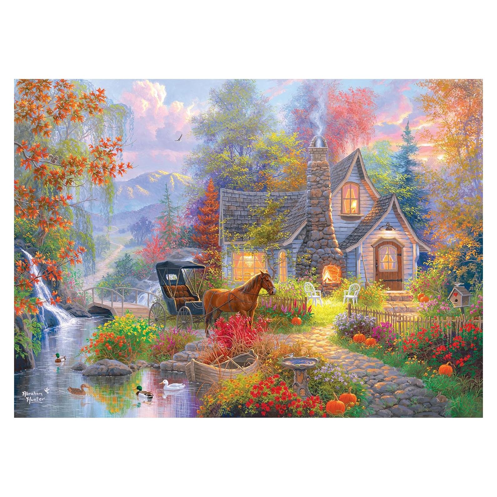 Rompecabezas 1000 Piezas RoseArt Cabaña de Cuento de Hadas