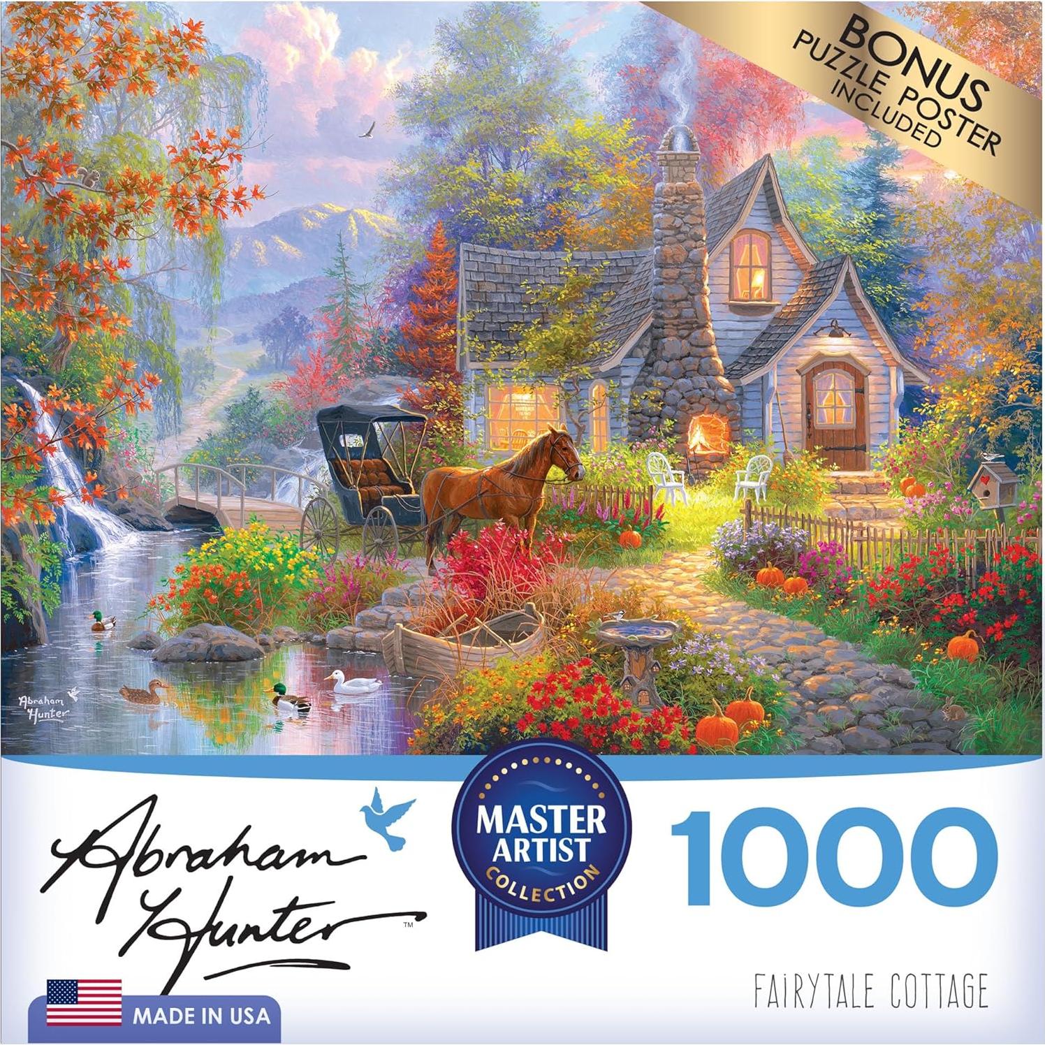 Rompecabezas 1000 Piezas RoseArt Cabaña de Cuento de Hadas