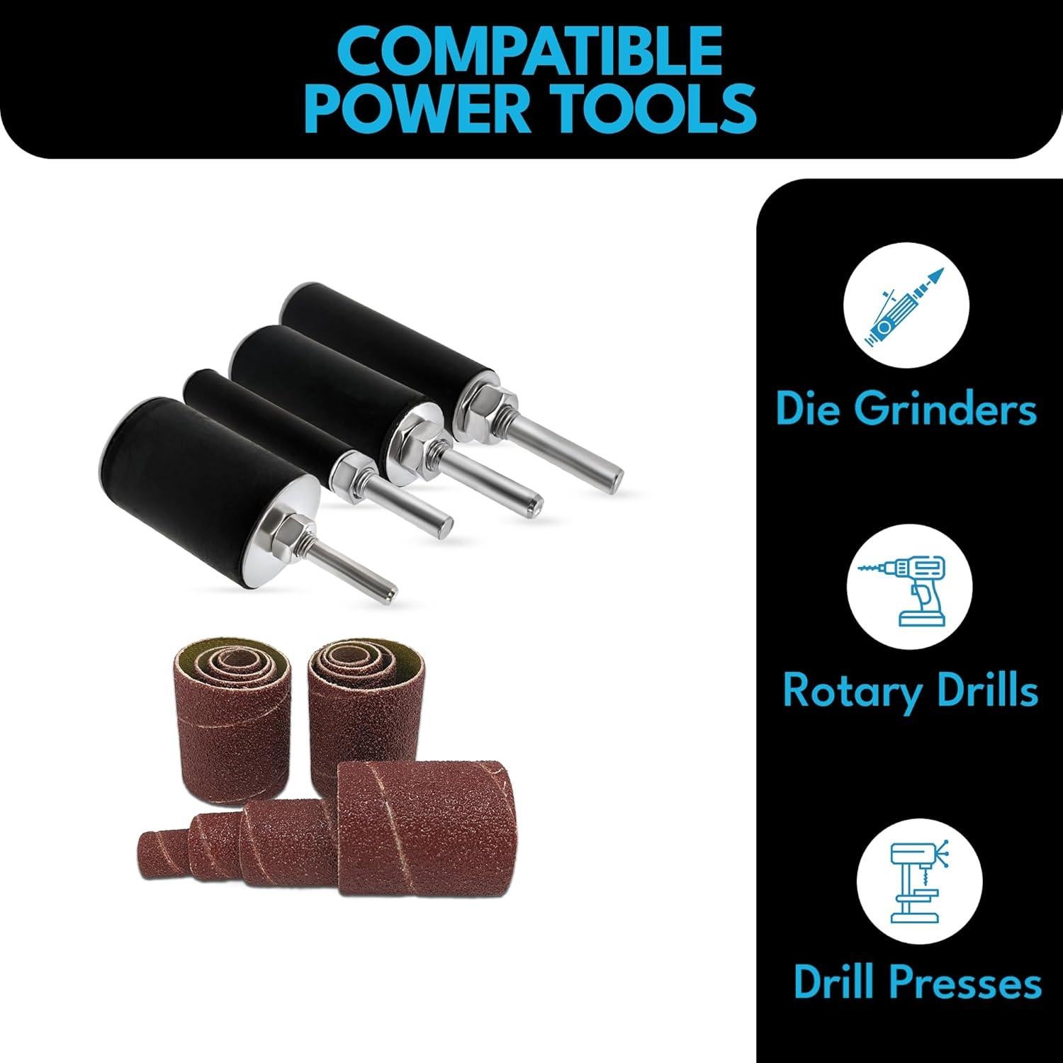 Juego de 16 tambores y mangas de lijado LINE10 Tools